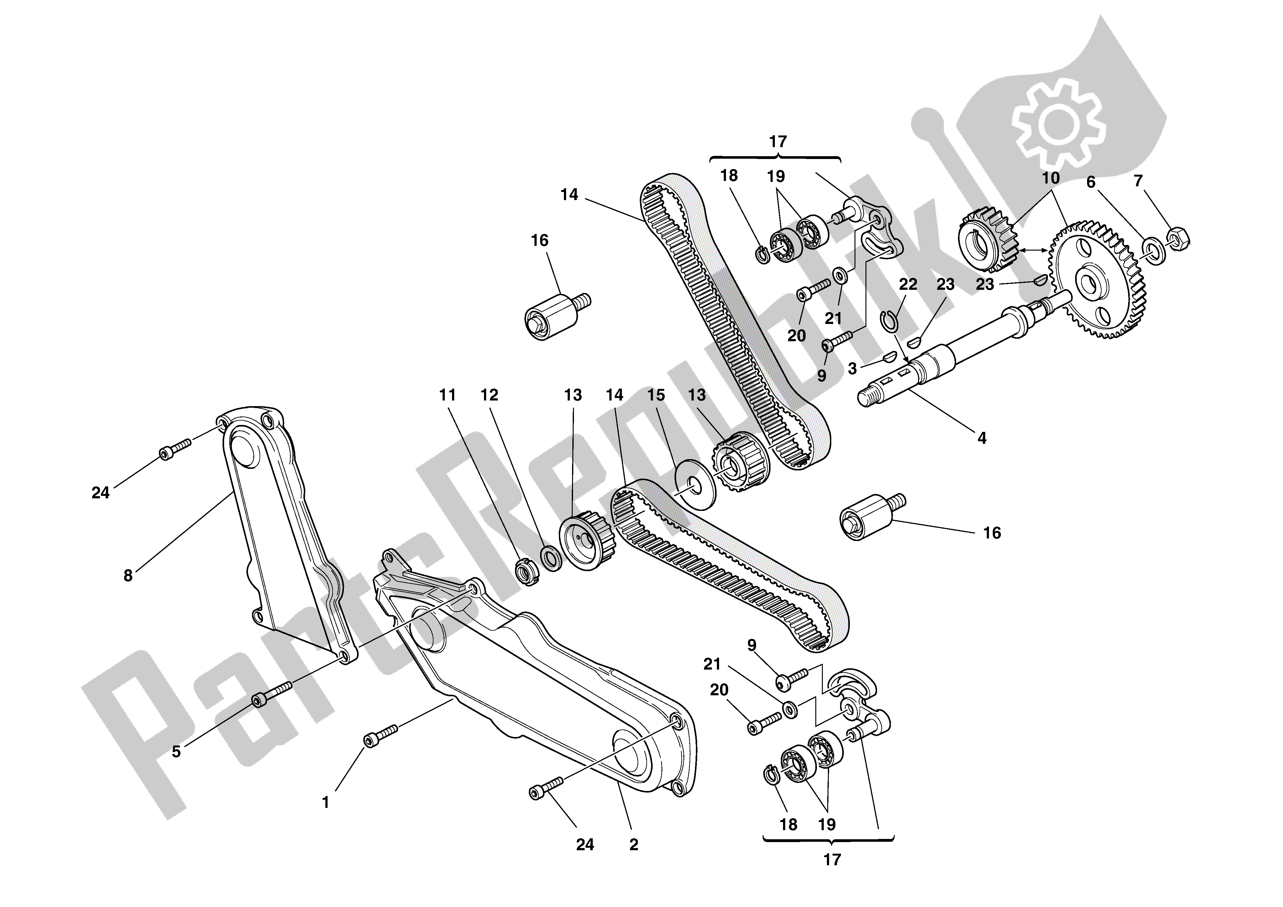 Todas las partes para Sincronización de Ducati Monster 750 2002