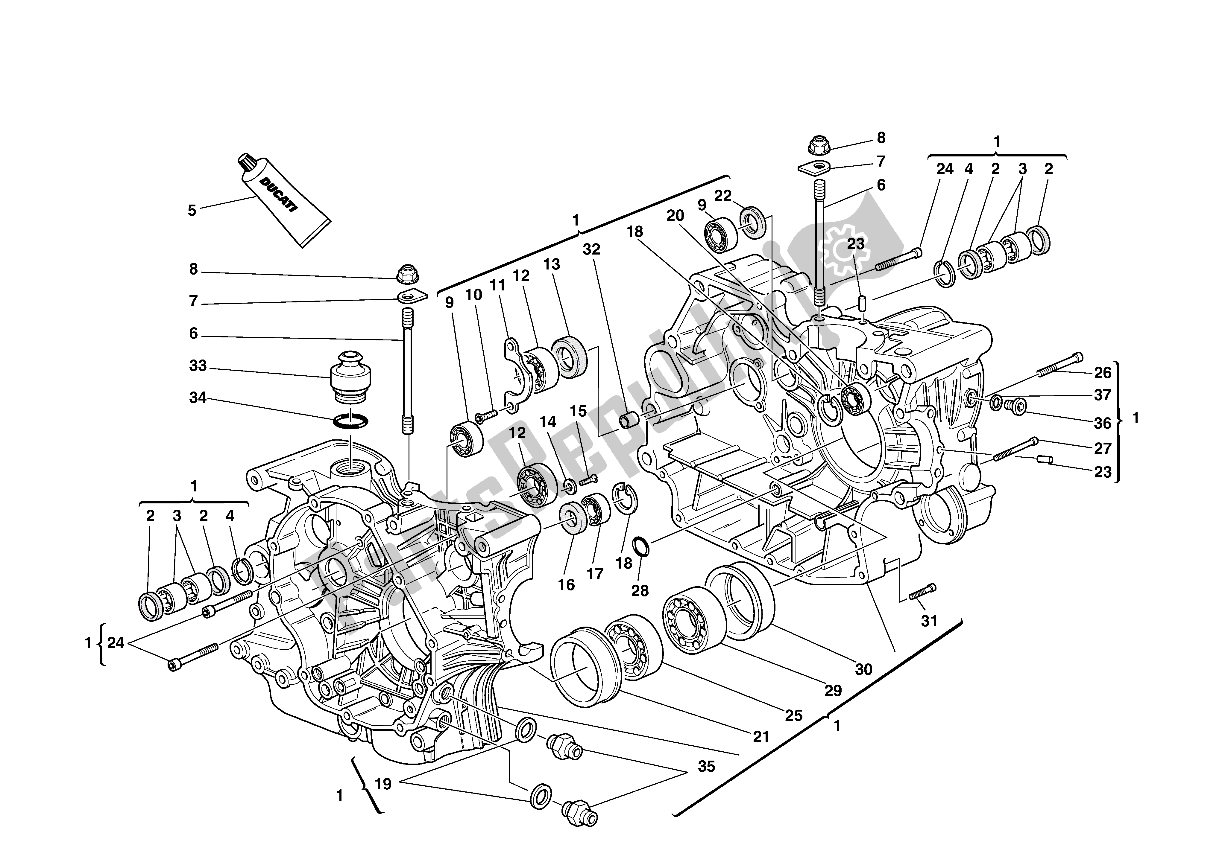 Todas las partes para Medio Cárter de Ducati Monster 750 2002