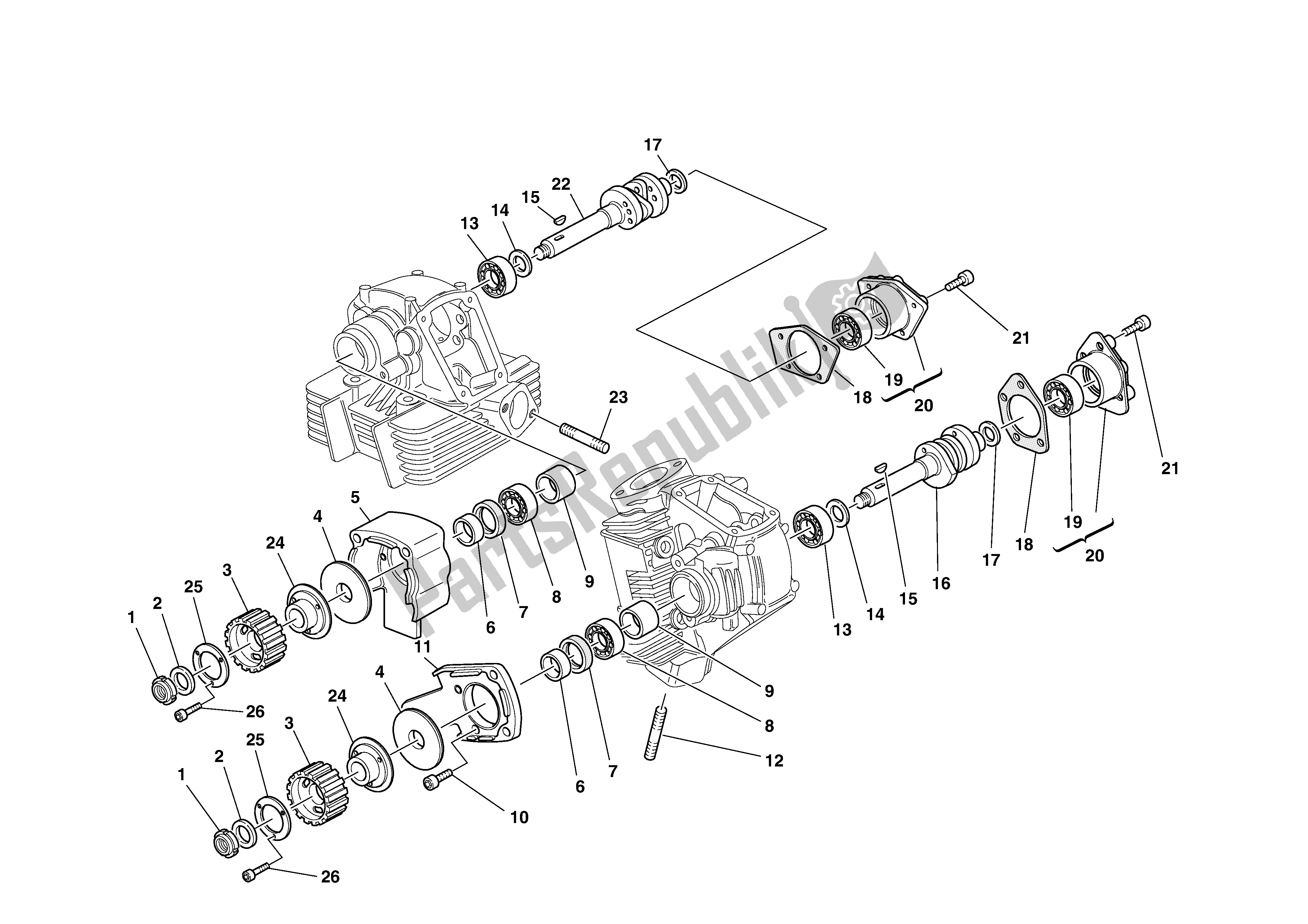 Todas las partes para Cabeza: Sincronización de Ducati Monster 750 2002