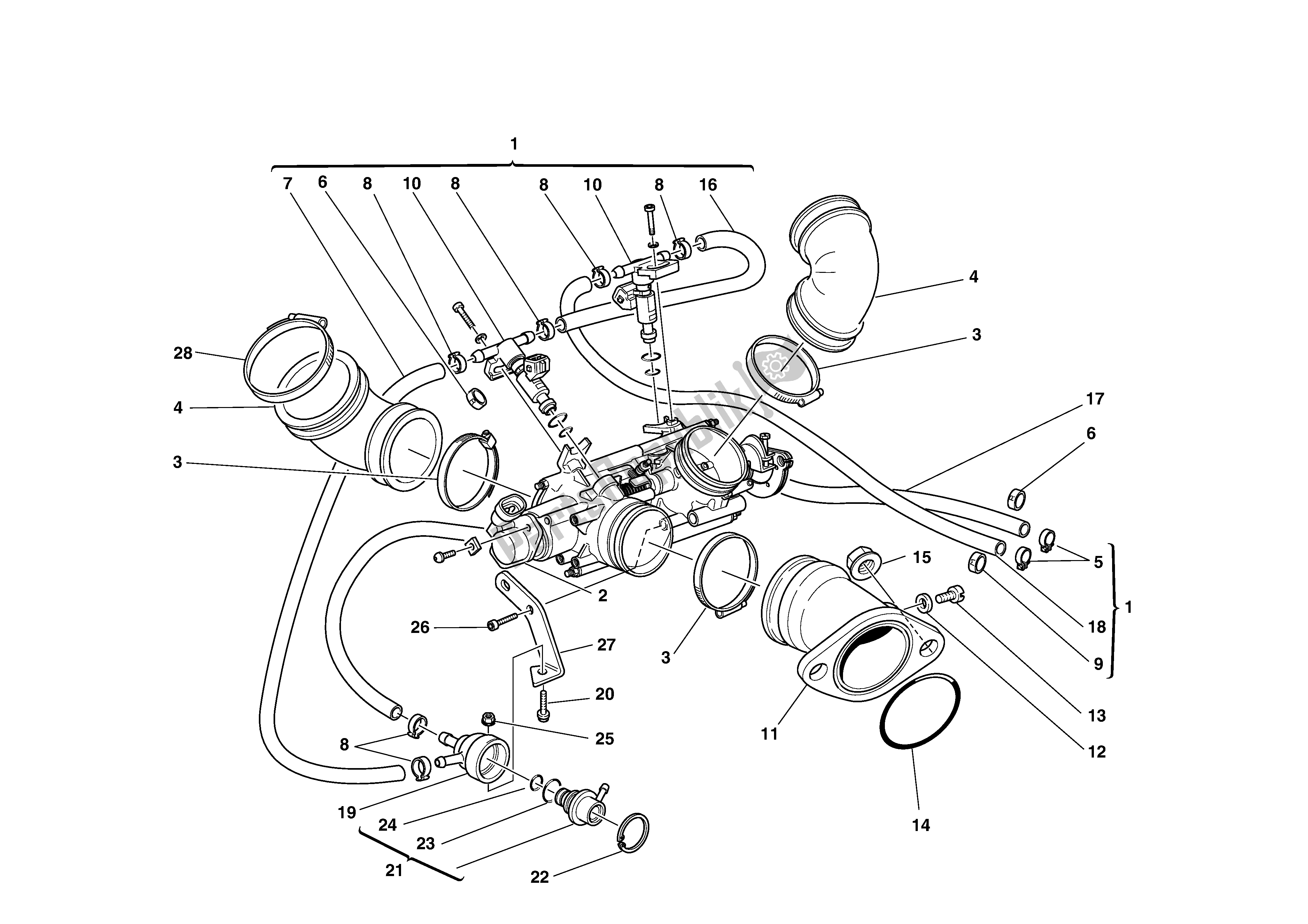 Tutte le parti per il Ingresso Dict del Ducati Monster 750 2002