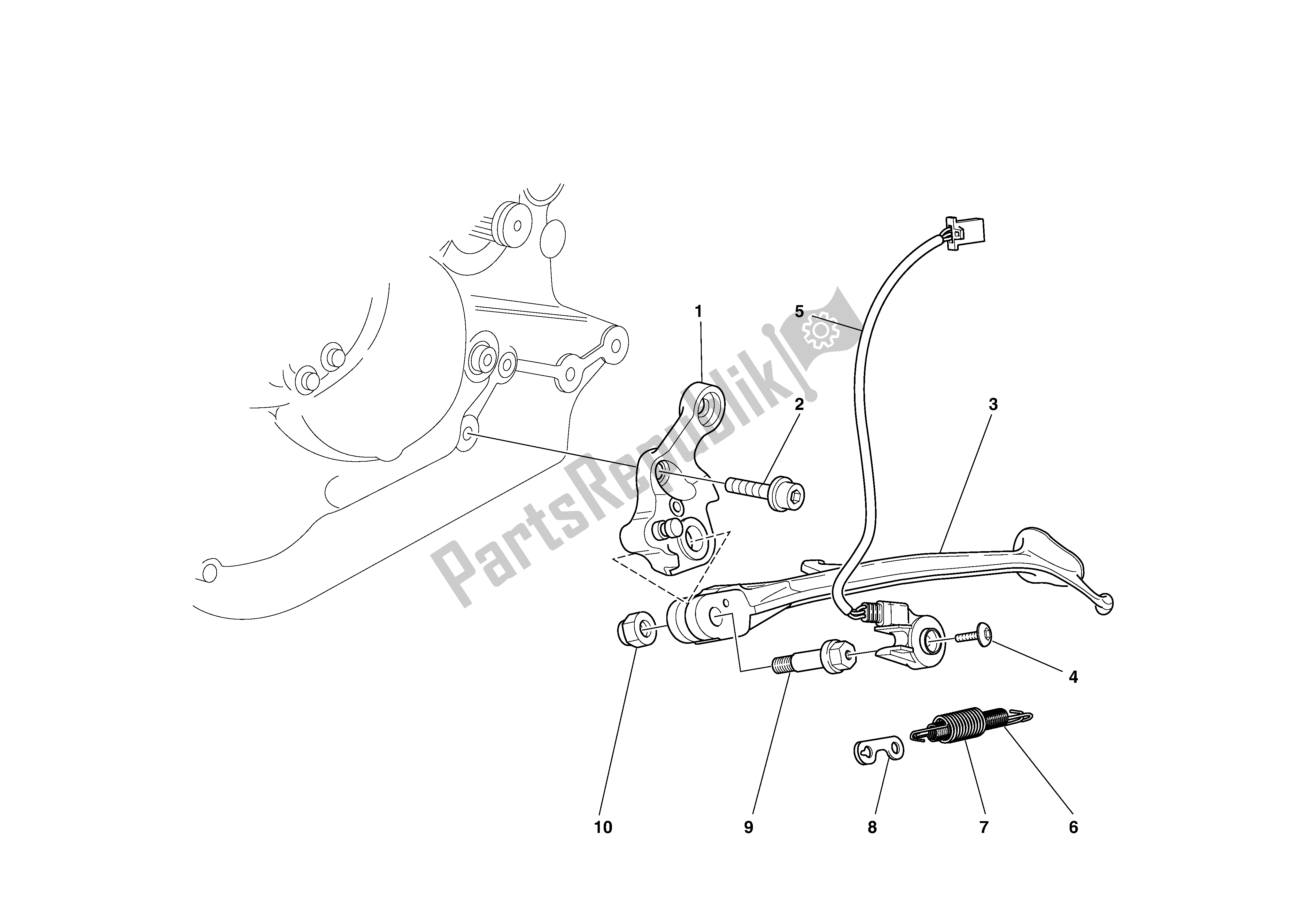 All parts for the Stands of the Ducati Monster 750 2002