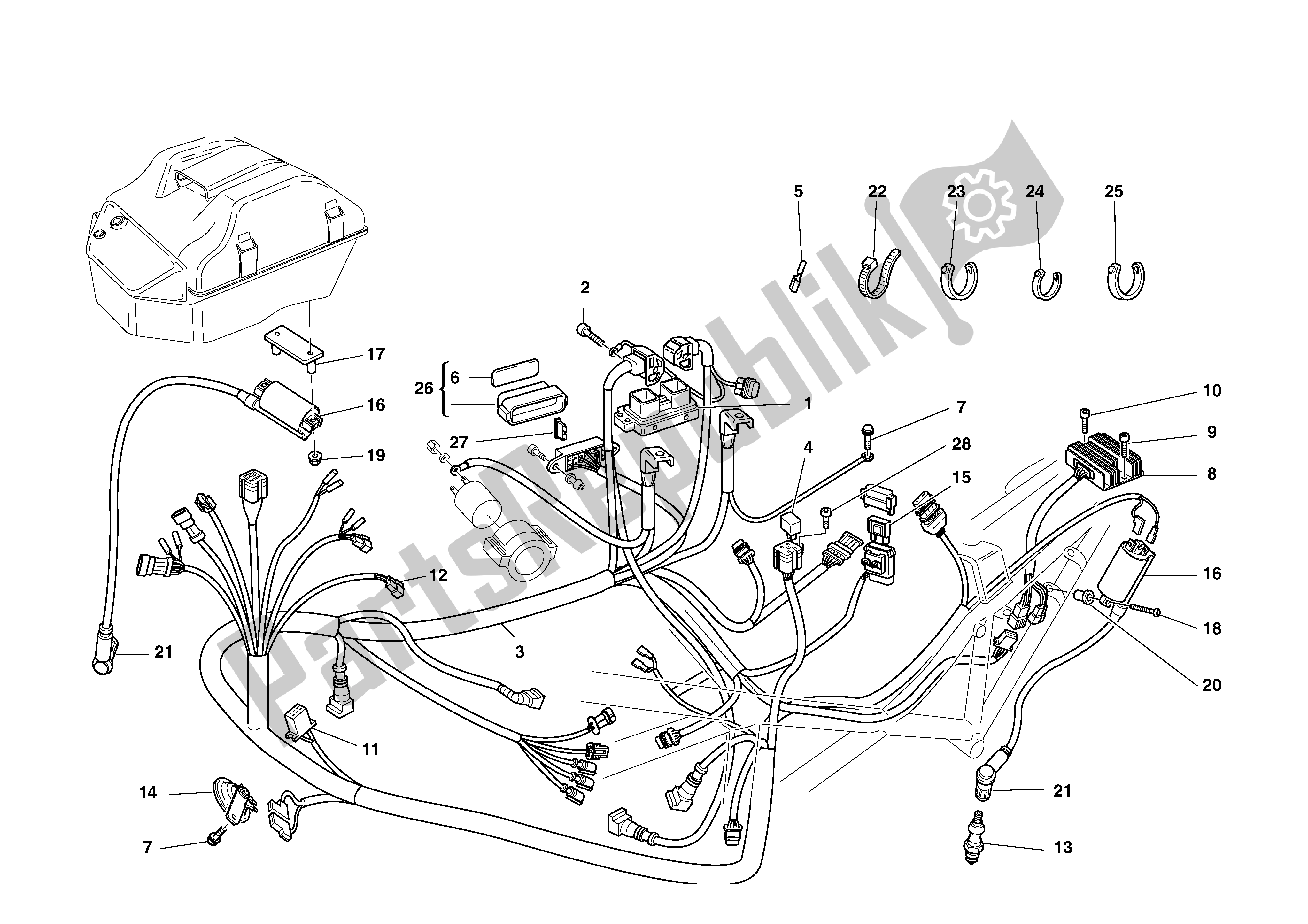 Tutte le parti per il Sistema Elettrico del Ducati Monster 750 2002