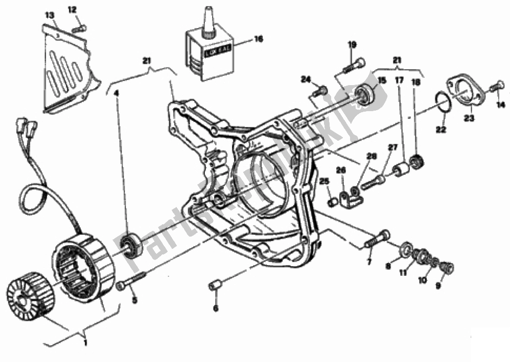 Alle onderdelen voor de Generator Deksel van de Ducati Monster 900 1996 - 2000