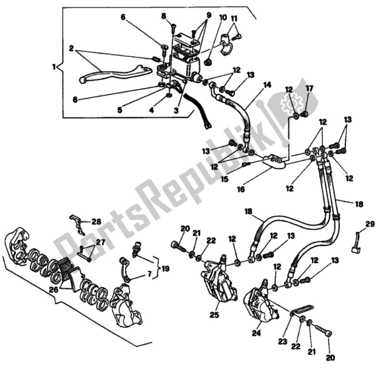 Todas las partes para Sistema De Freno Delantero de Ducati Monster 900 1996 - 2000