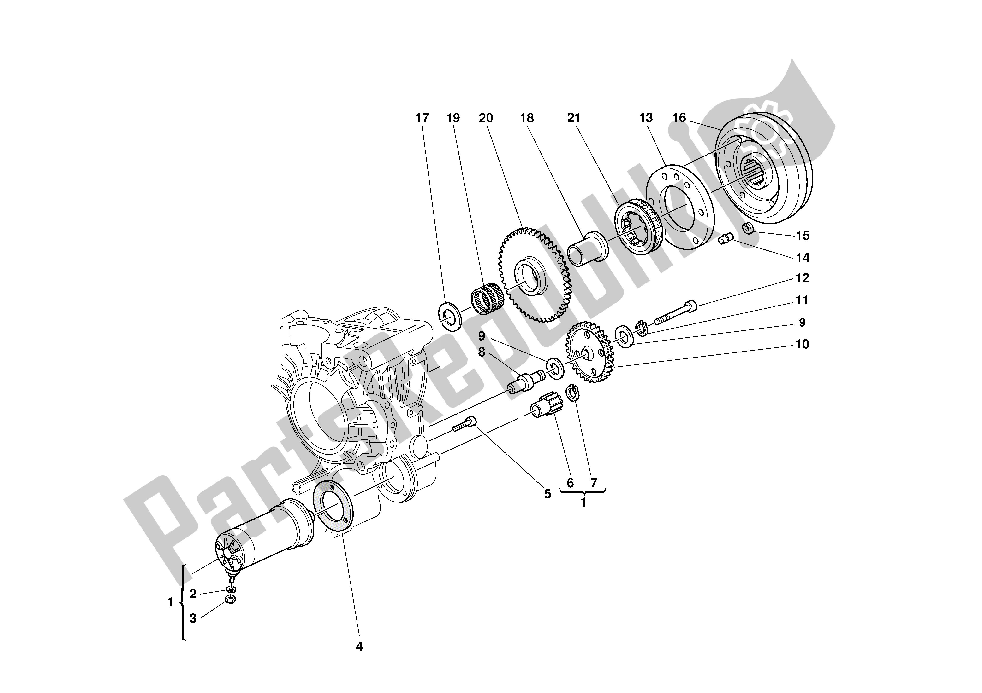 Tutte le parti per il Andignition Avviamento Elettrico del Ducati Monster 900 2000 - 2002