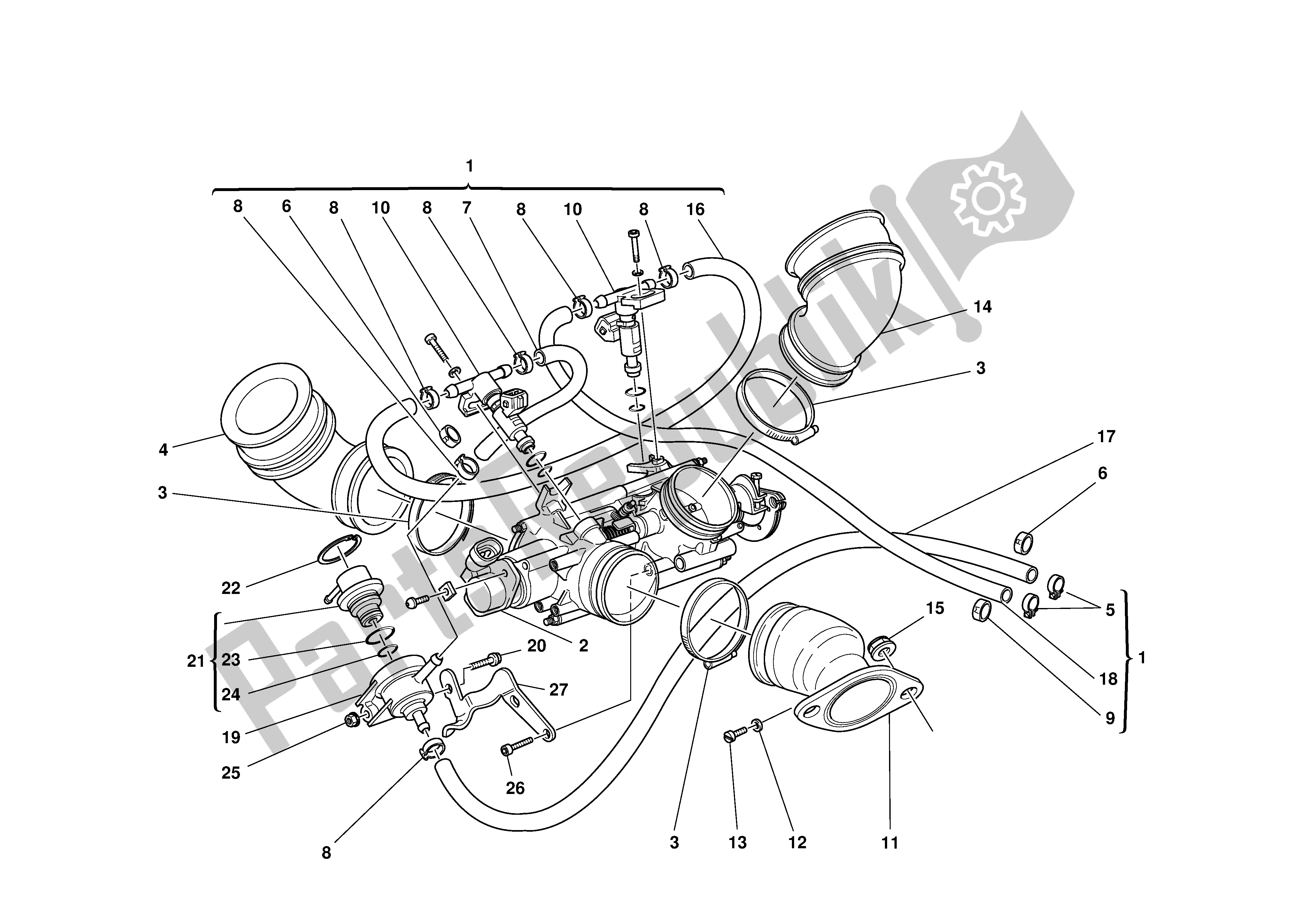 Tutte le parti per il Ingresso Dict del Ducati Monster 900 2000 - 2002