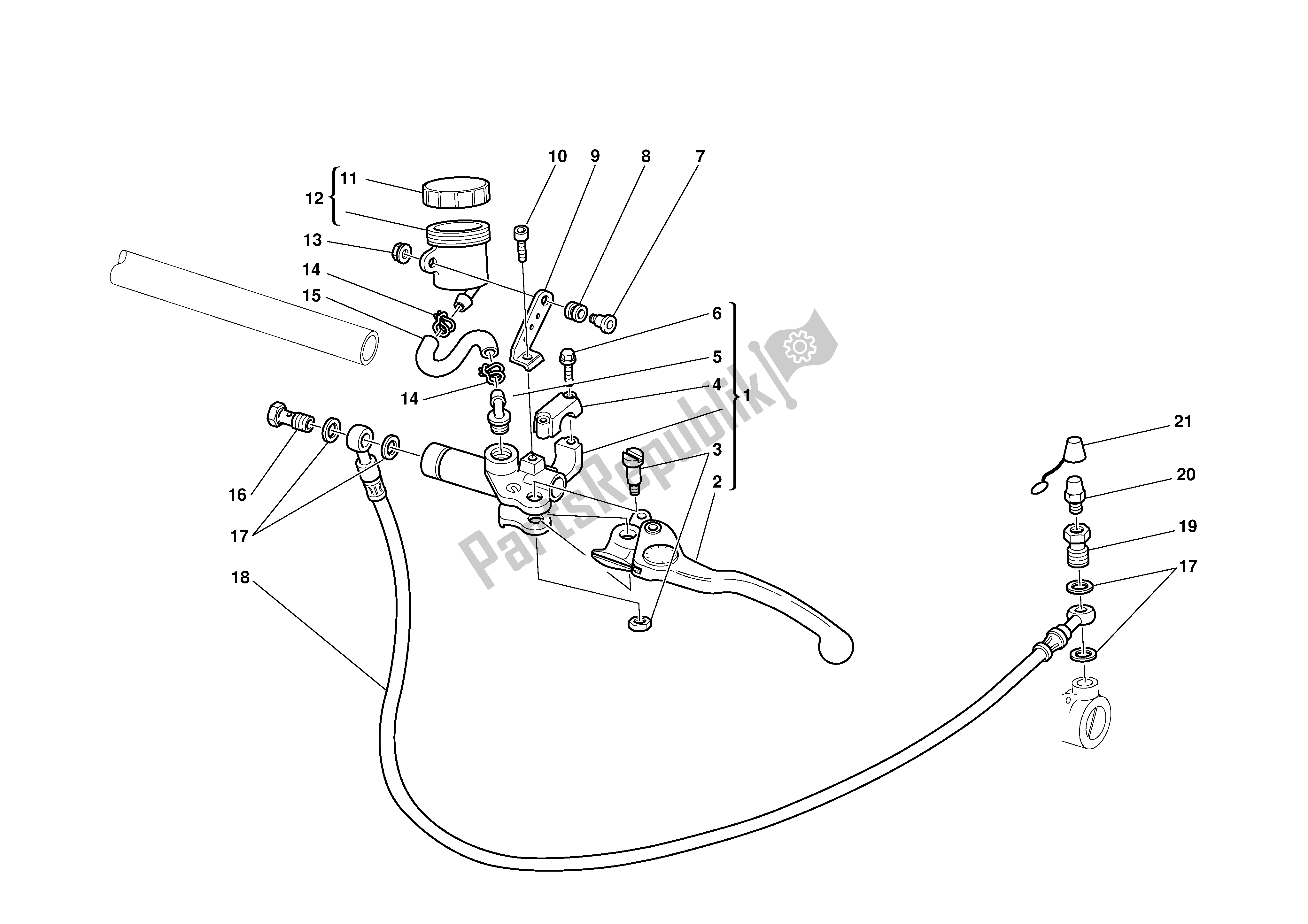 Tutte le parti per il Controllo Della Frizione del Ducati Monster 900 2000 - 2002