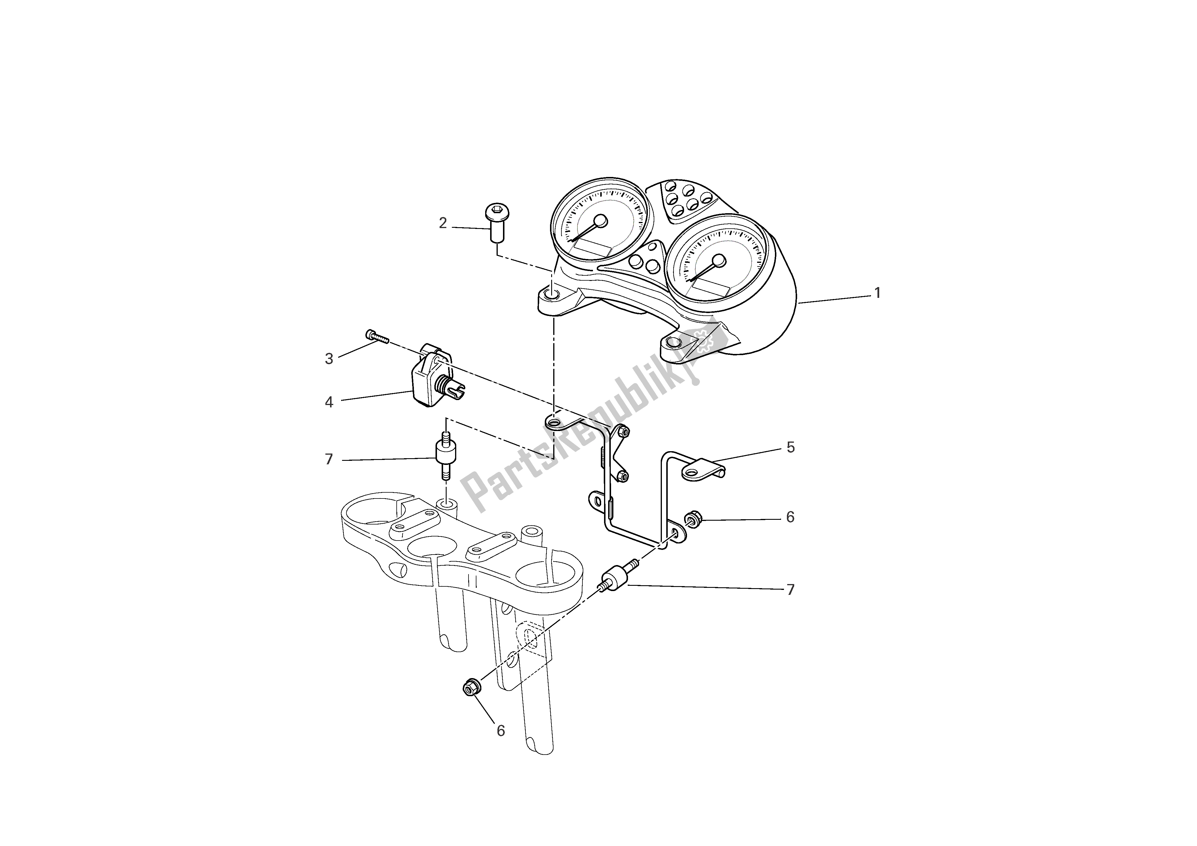 Tutte le parti per il Pannello Degli Strumenti del Ducati Monster 800 2005