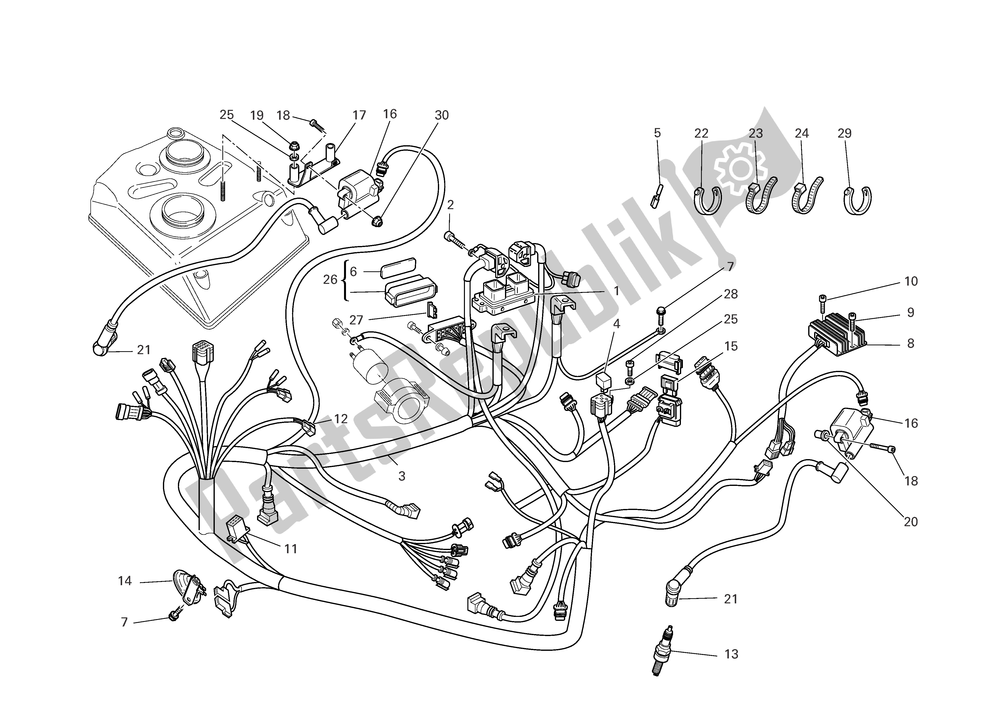 Todas las partes para Sistema Electrico de Ducati Monster 800 2005