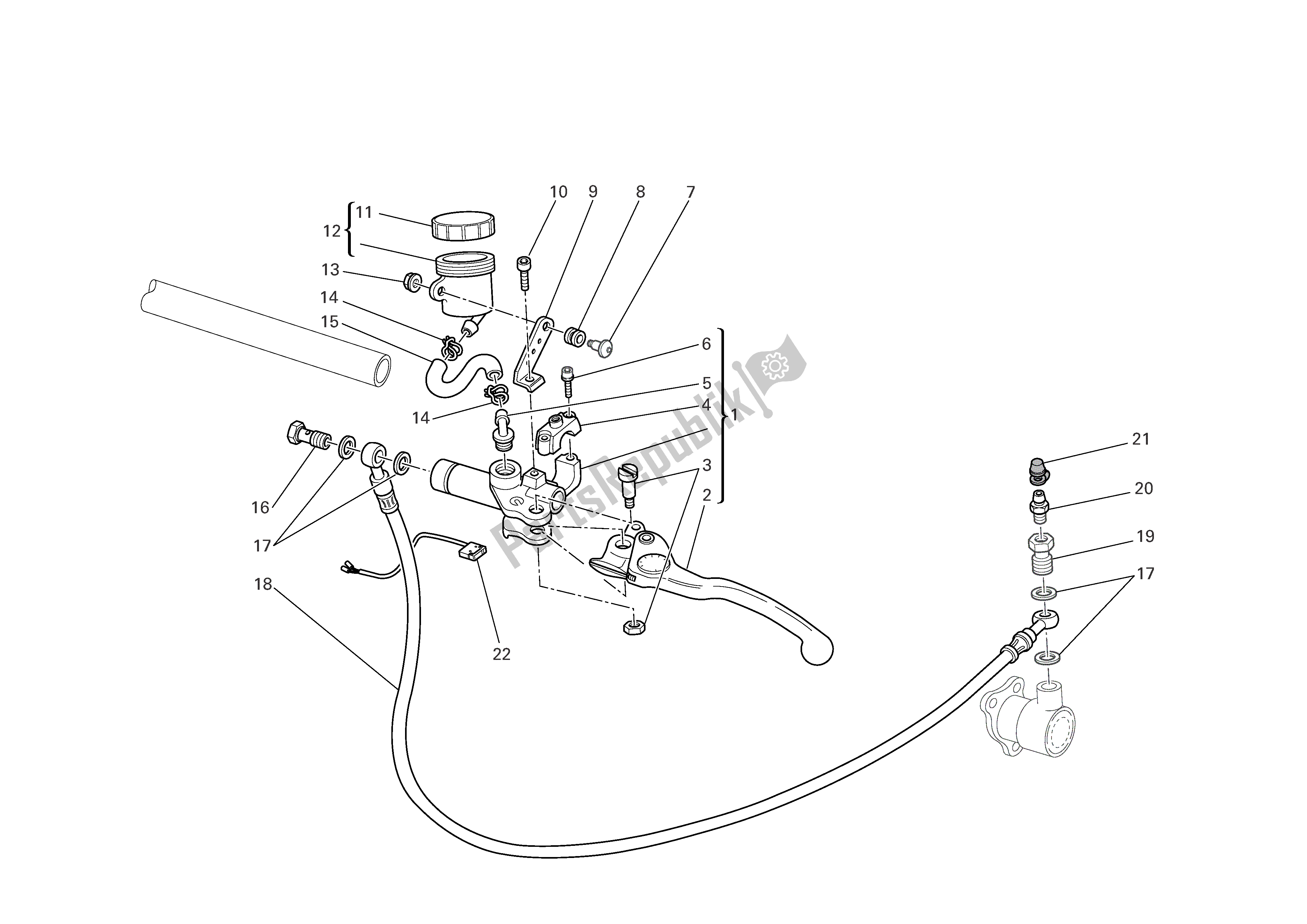 Todas las partes para Control De Embrague de Ducati Monster S2R 1000 2006