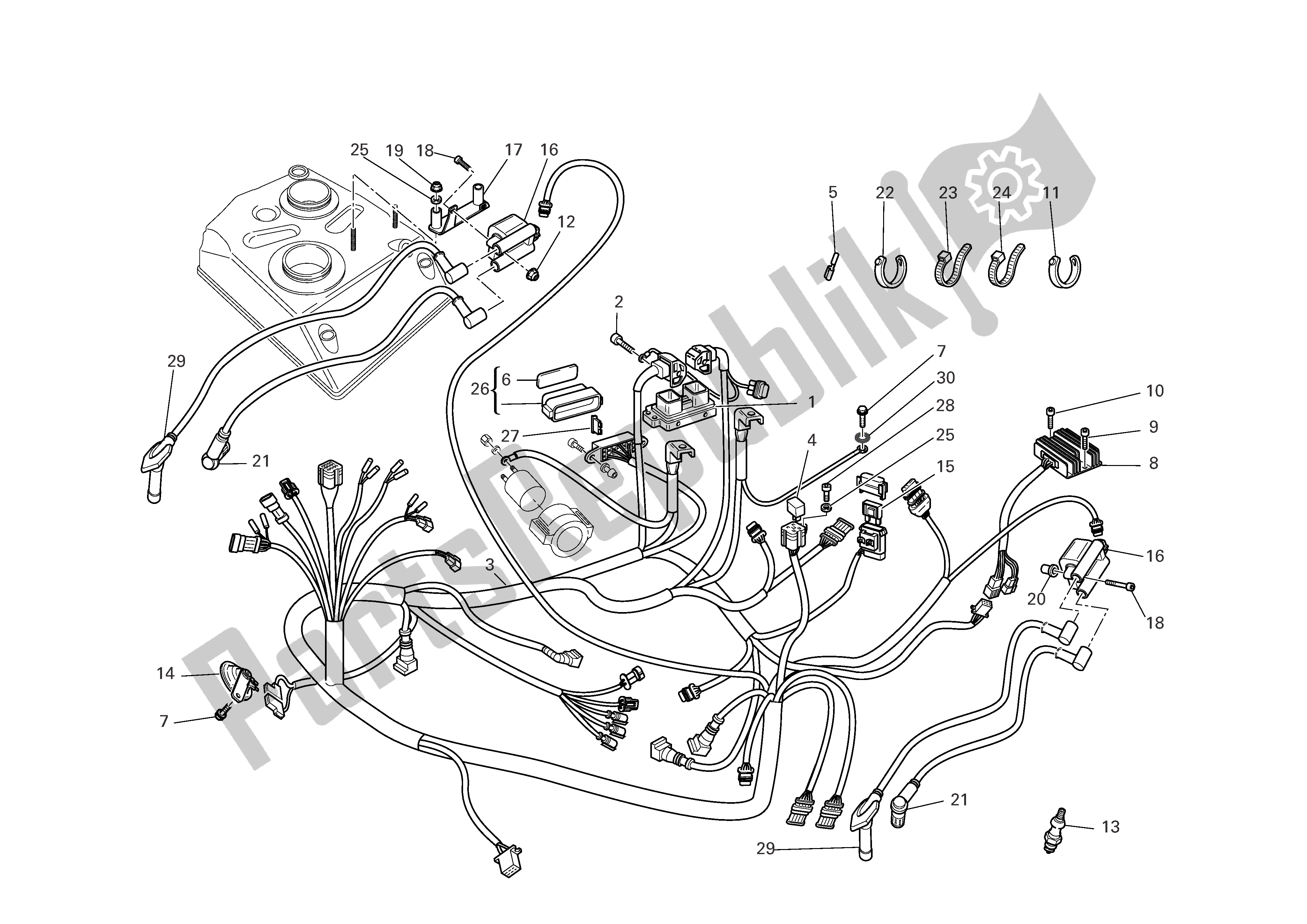 Tutte le parti per il Sistema Elettrico del Ducati Monster S2R 1000 2006