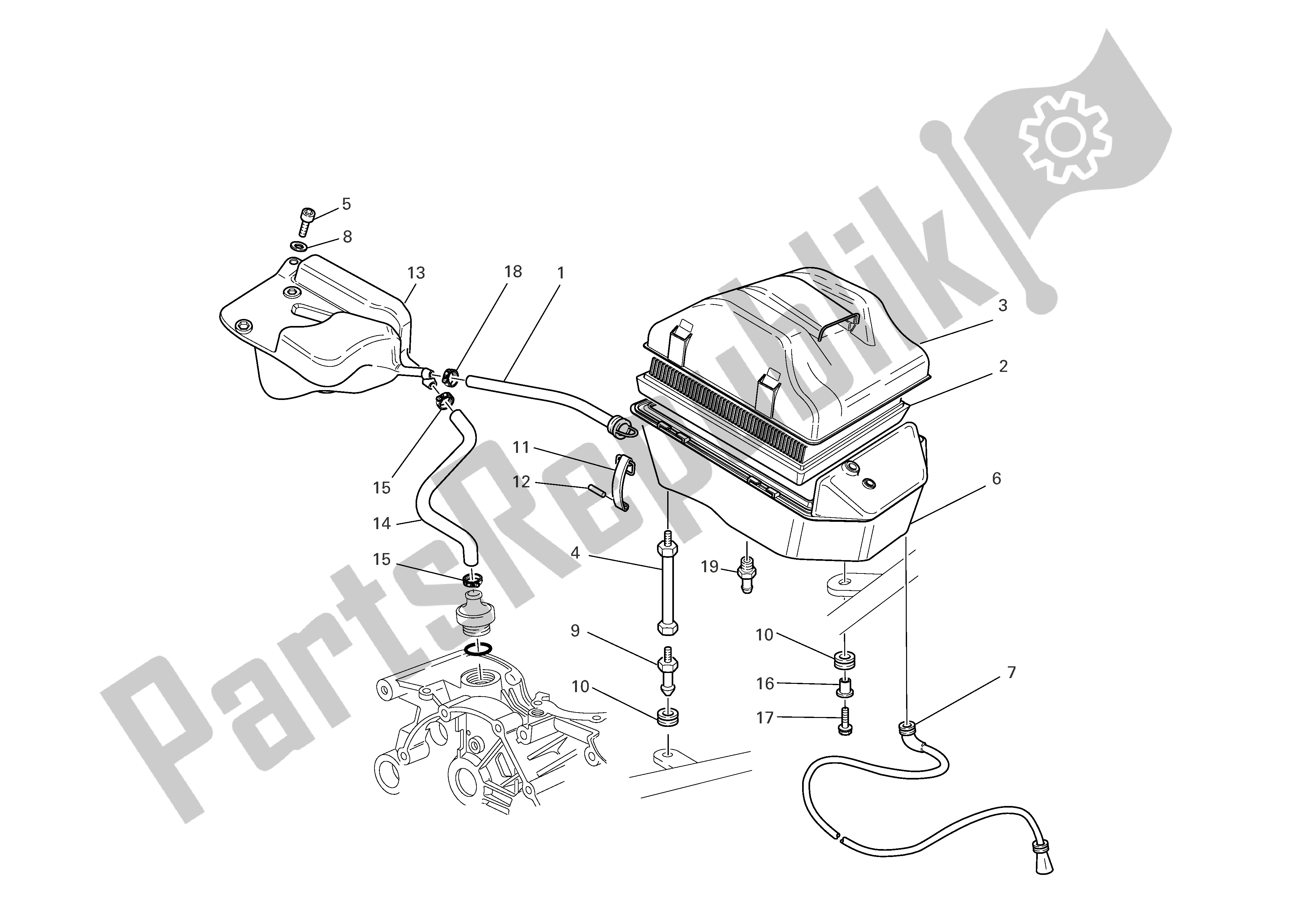 Todas las partes para Toma De Aire - Respiradero De Aceite de Ducati Monster S2R 1000 2006