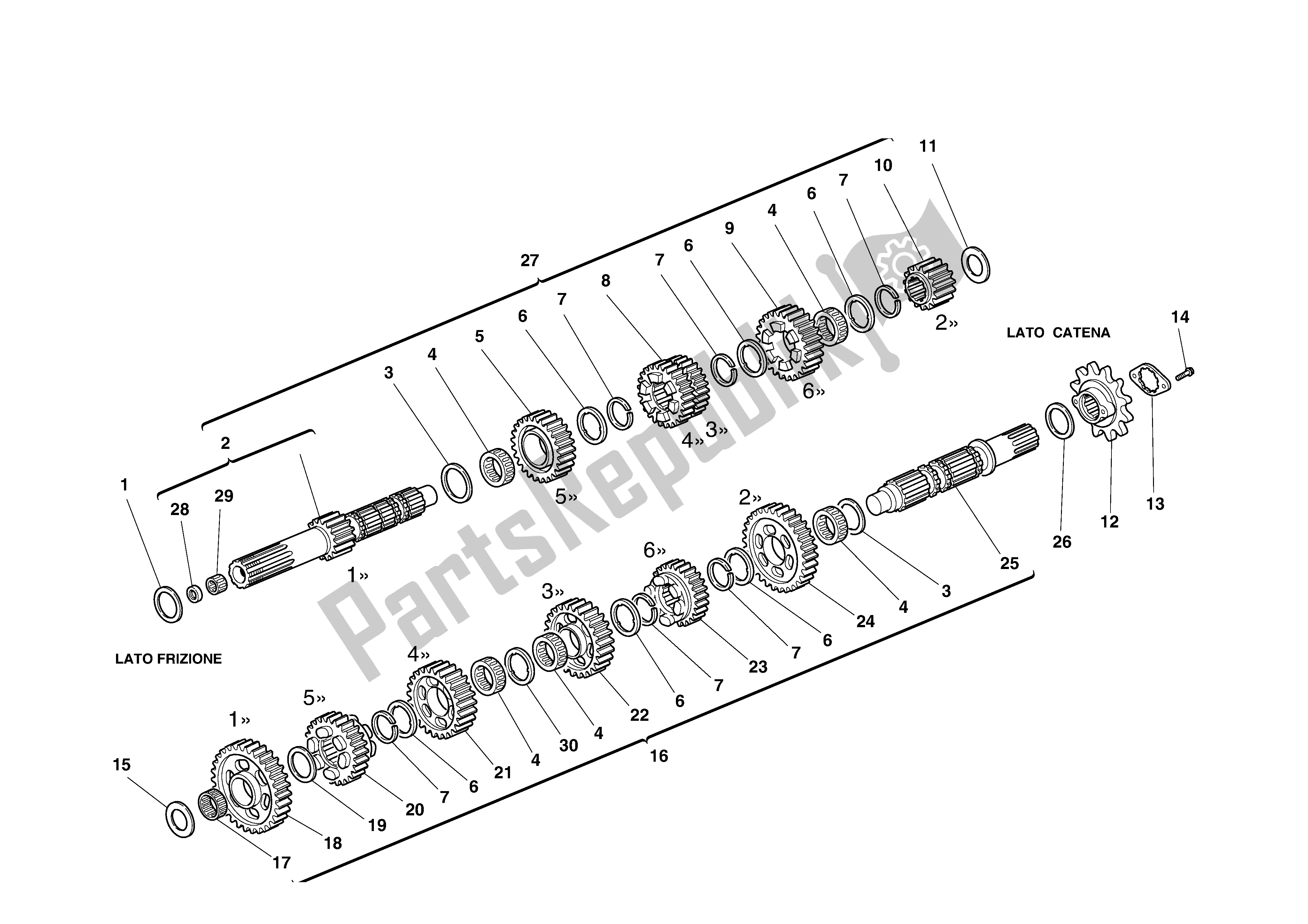 Todas las partes para Caja De Cambios de Ducati Monster S4 916 2002