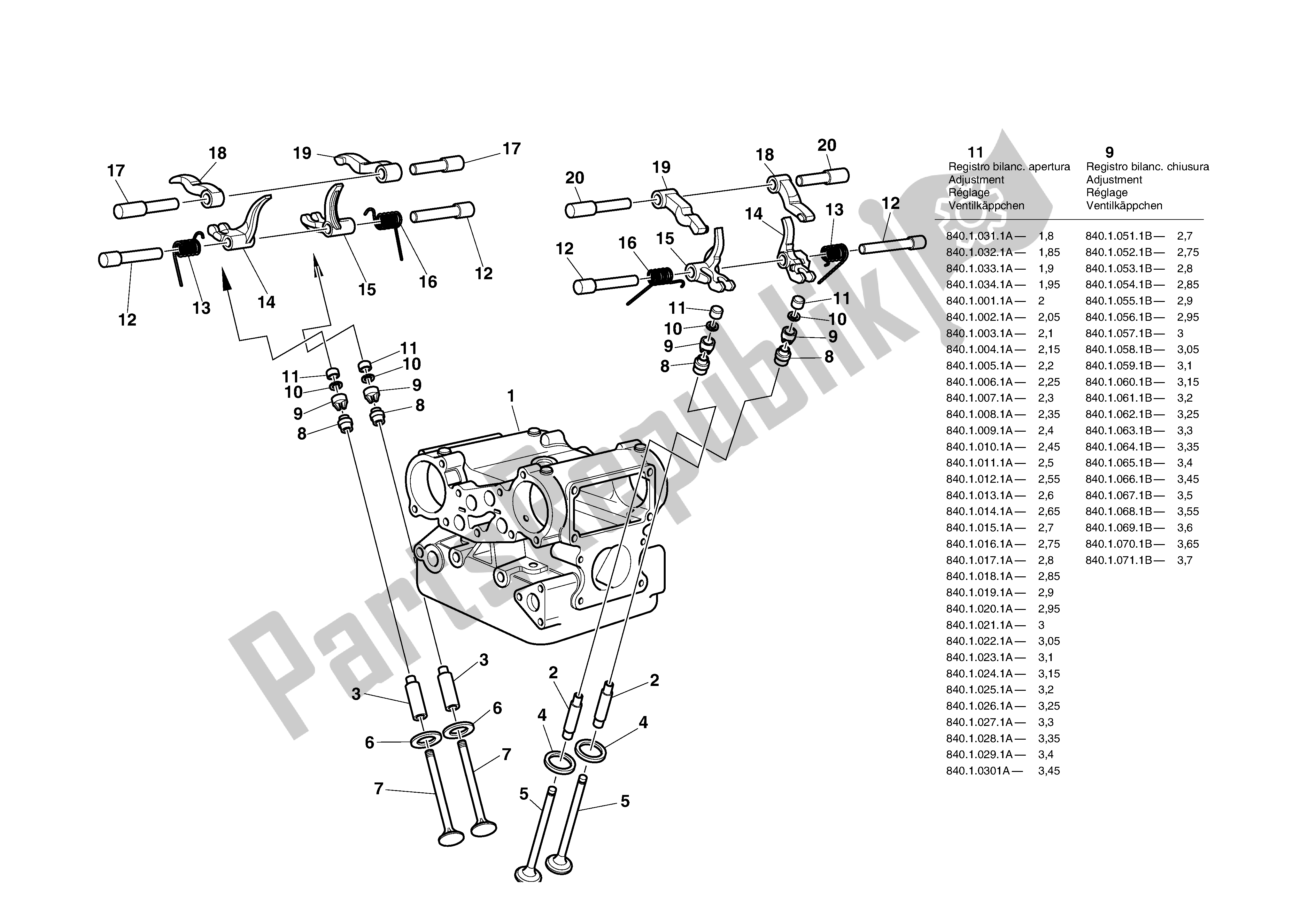 All parts for the Head: Timing of the Ducati Monster S4 916 2002