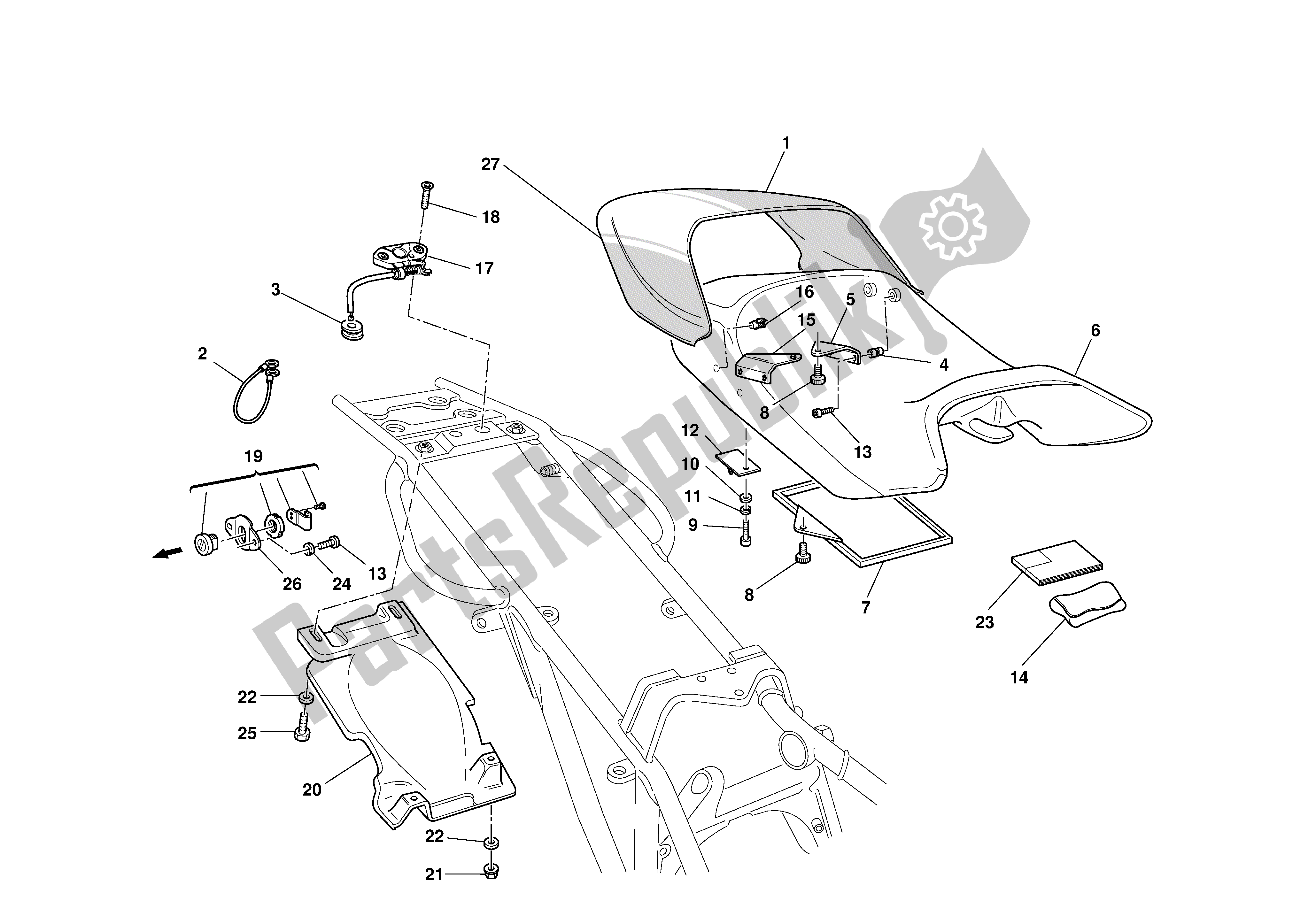 Tutte le parti per il Posto A Sedere del Ducati Monster S4R 996 2003