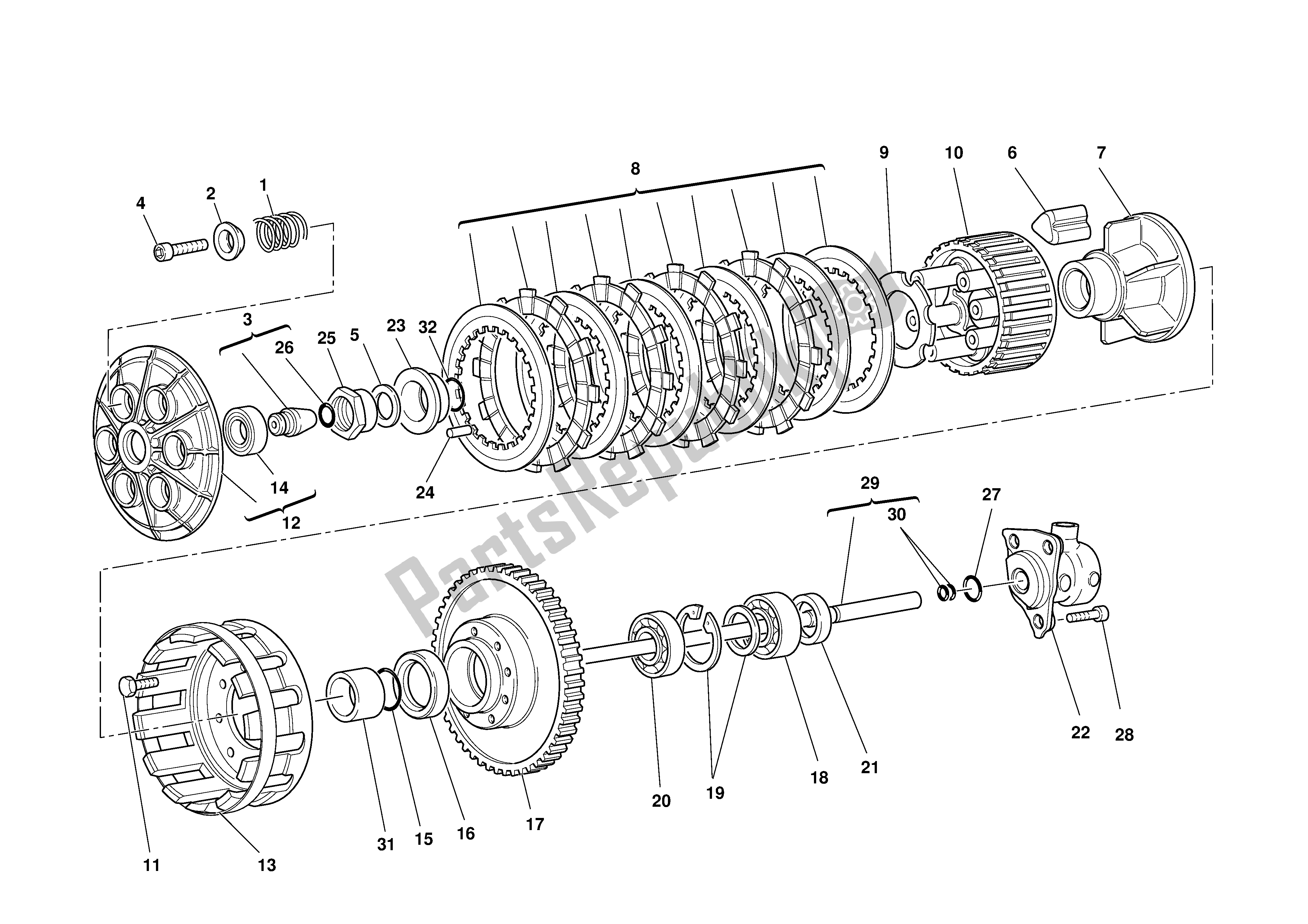 Todas las partes para Embrague de Ducati Monster S4R 996 2003