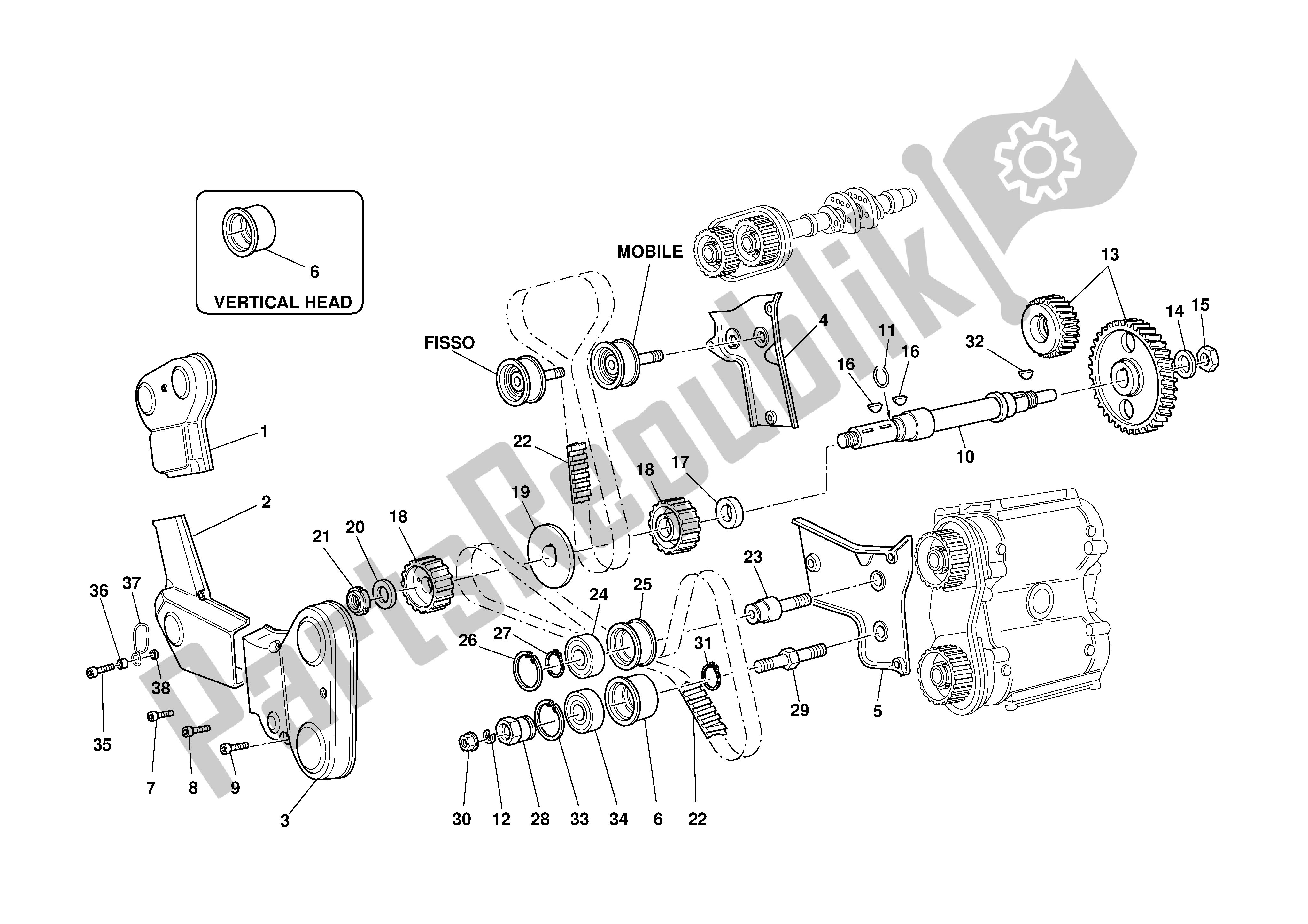 Todas las partes para Sincronización de Ducati Monster S4R 996 2003