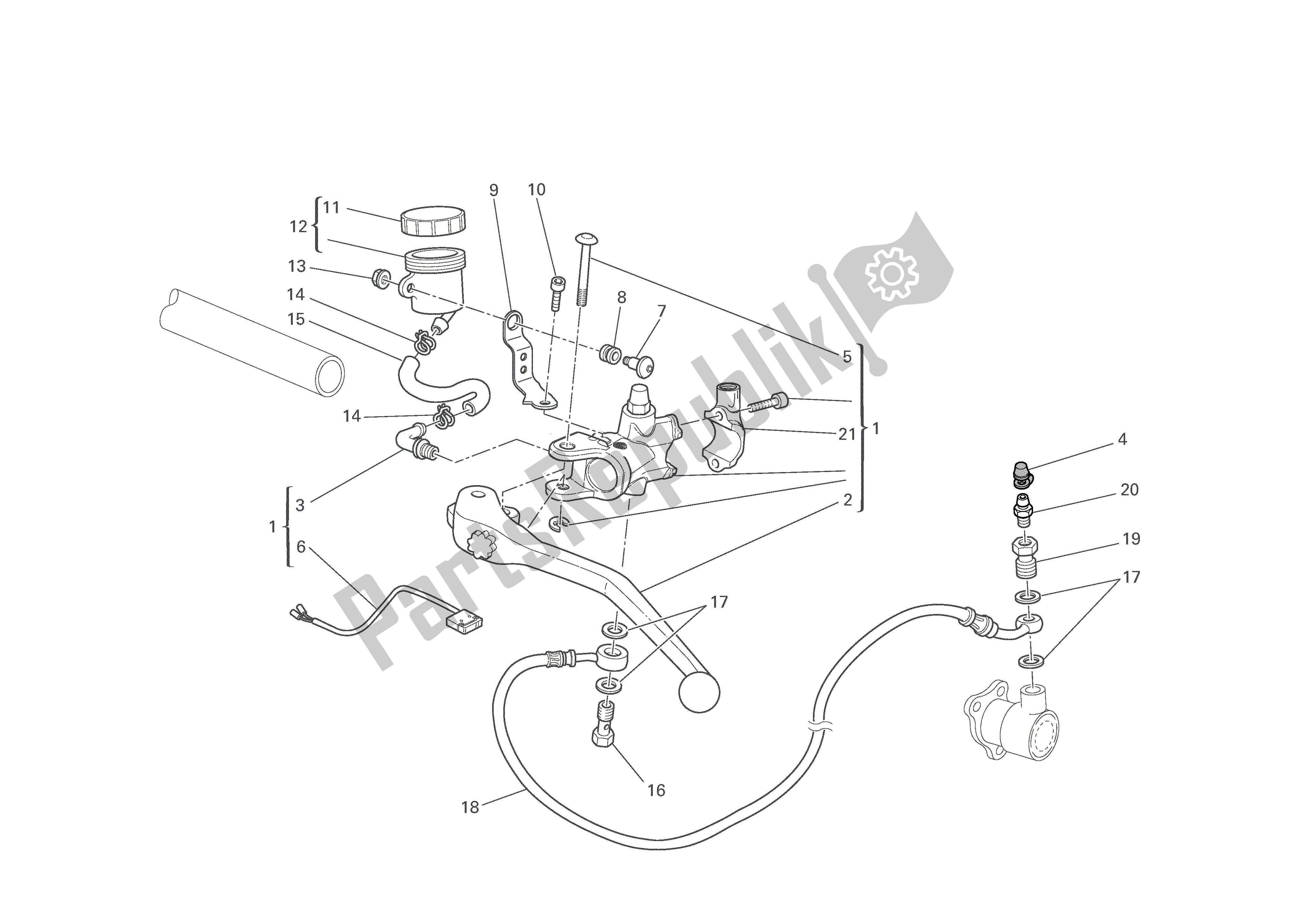 Tutte le parti per il Controllo Della Frizione del Ducati Monster S4R EU 1000 2008