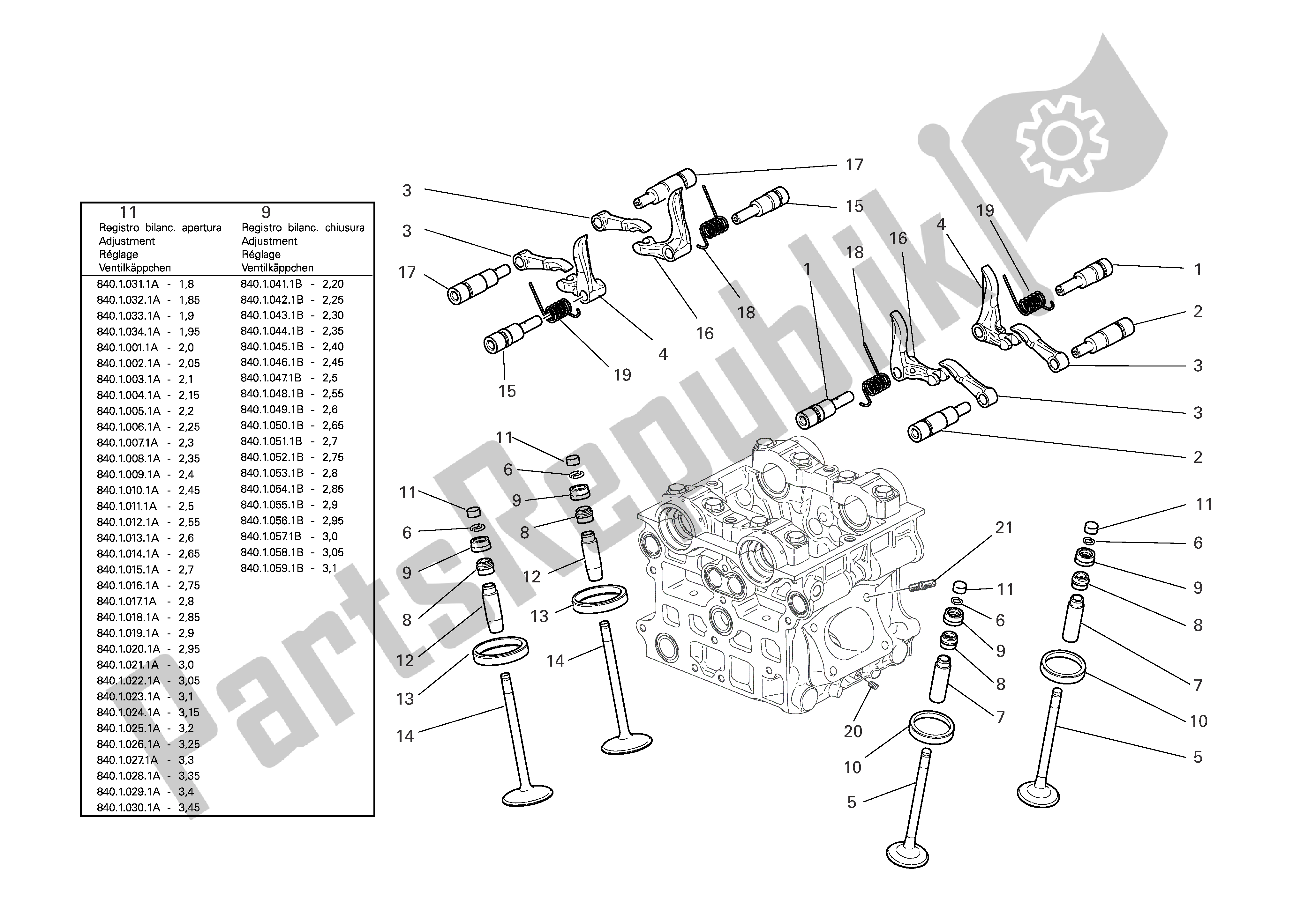 Tutte le parti per il Testata: Timingsystem del Ducati Monster S4R EU 1000 2008