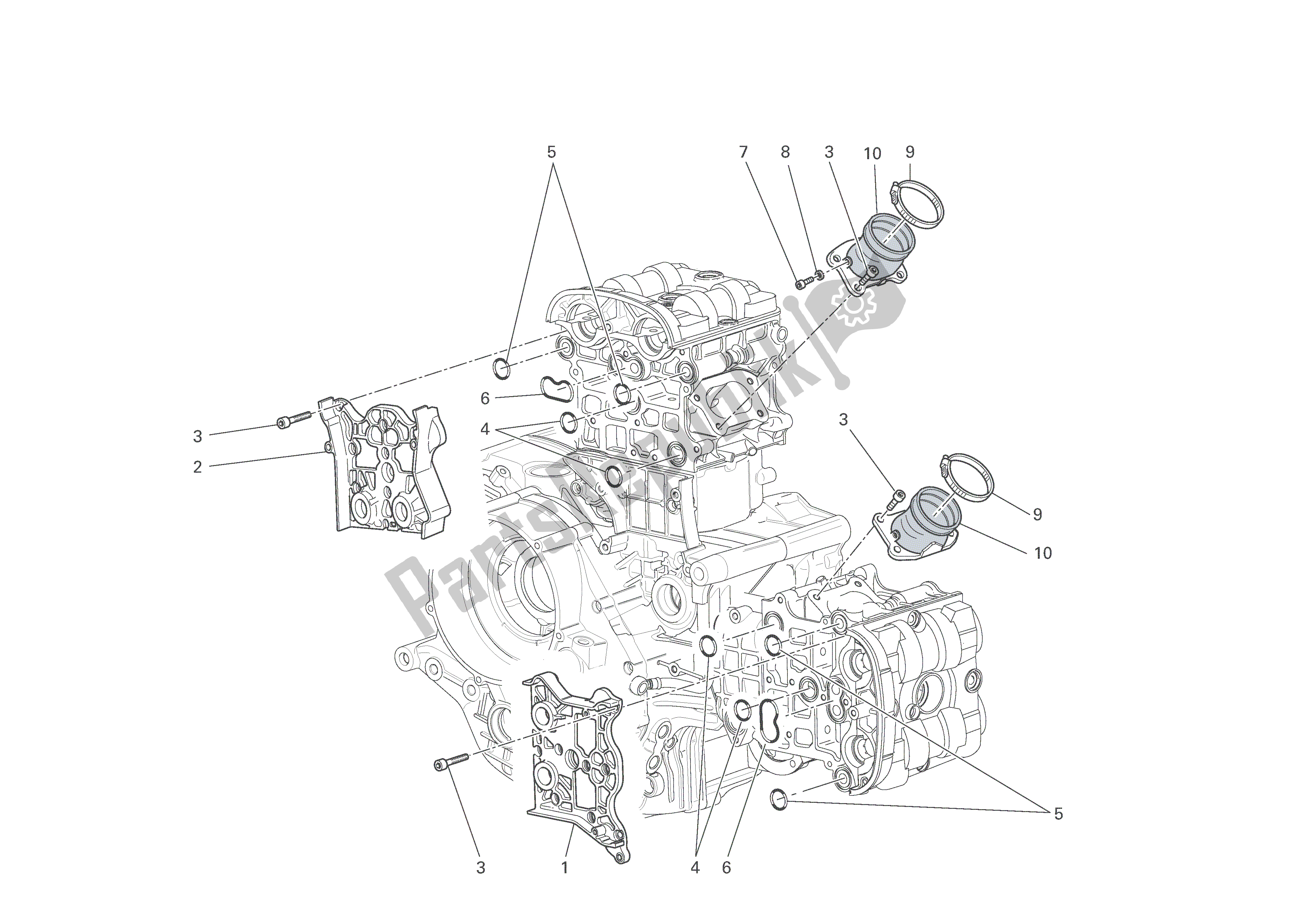 Tutte le parti per il Collettori E Copricapo del Ducati Monster S4R EU 1000 2008