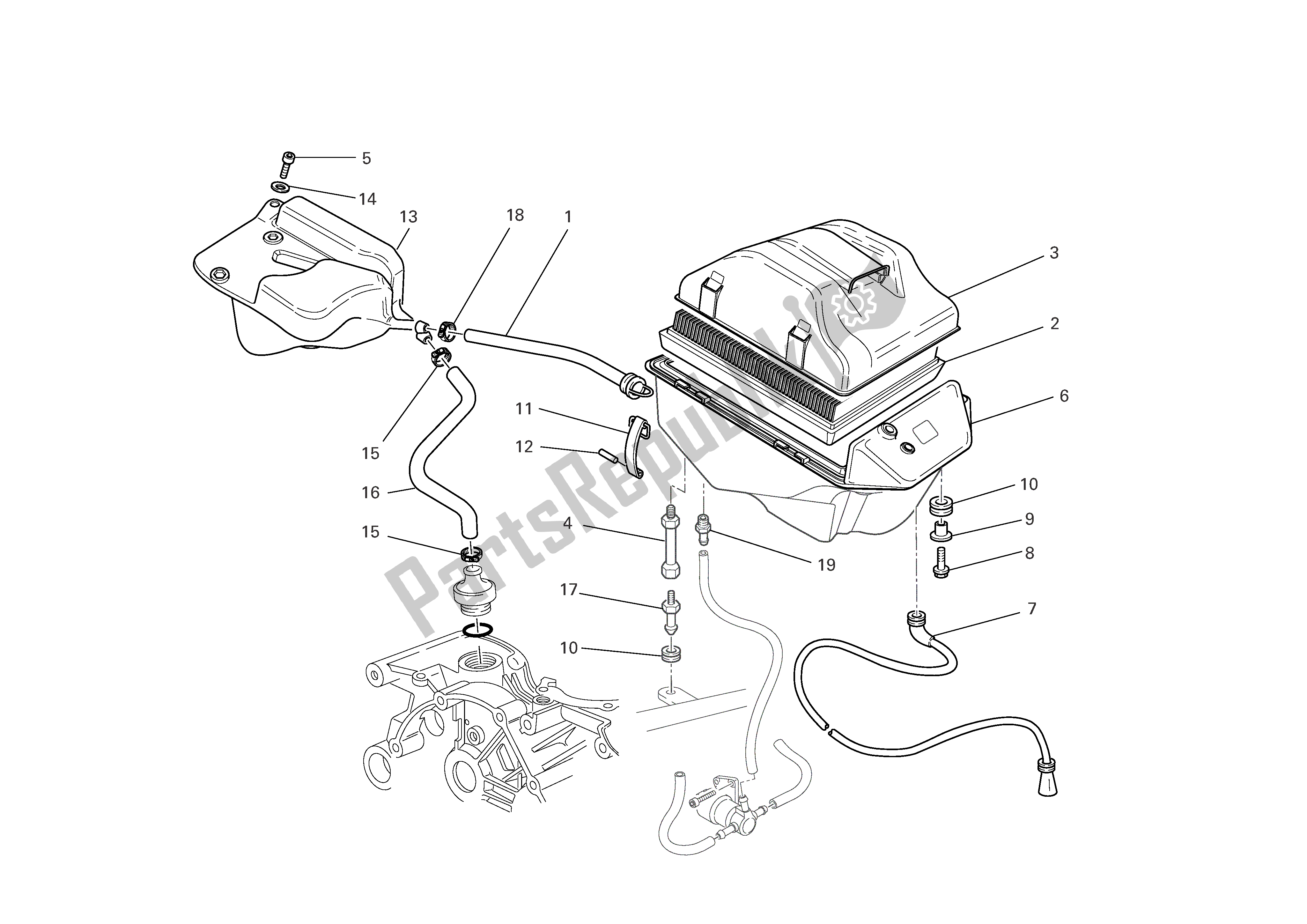 Tutte le parti per il Presa D'aria - Sfiato Olio del Ducati Monster S4R EU 1000 2008