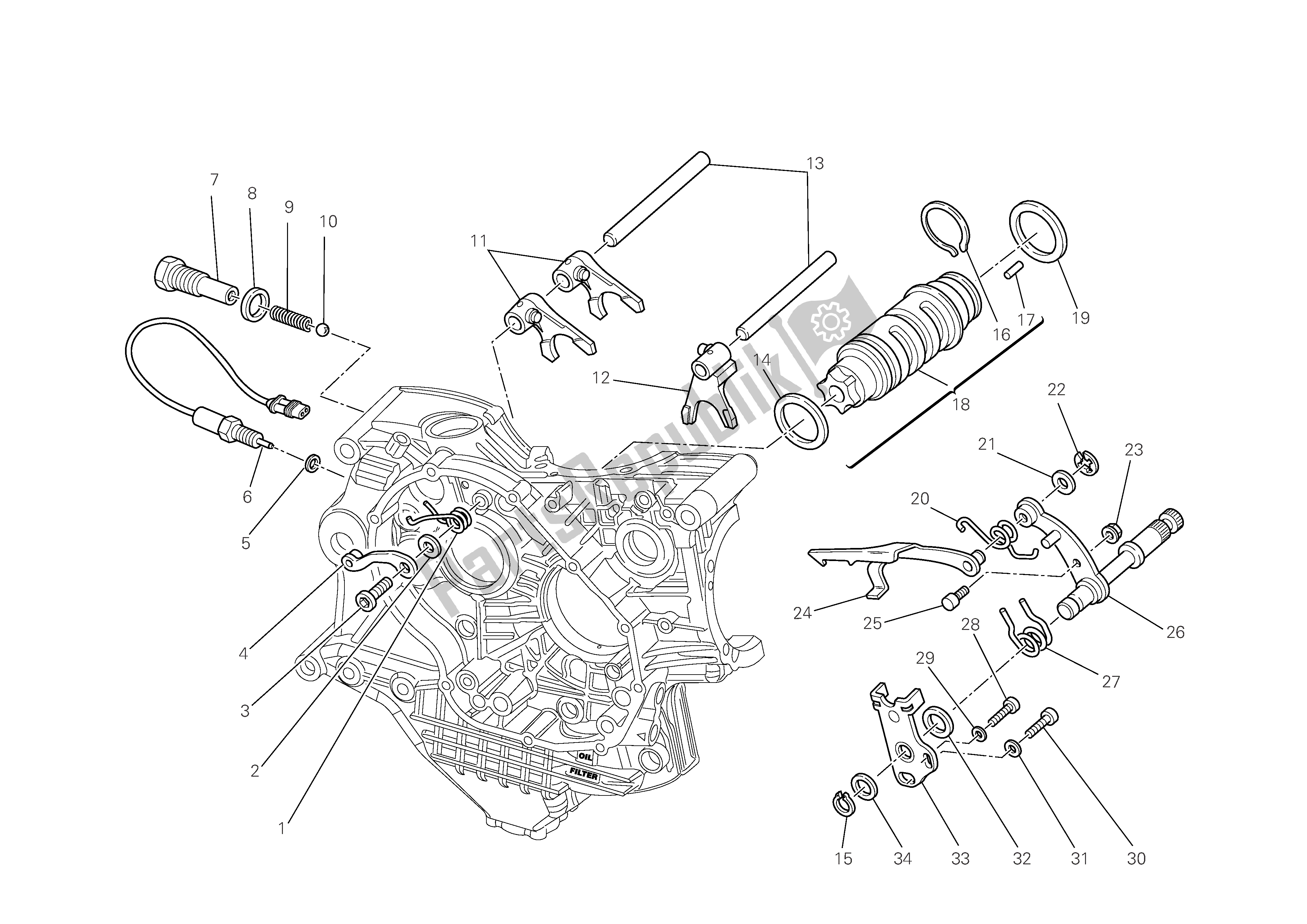 Todas las partes para Control De Cambio De Marchas de Ducati Monster S4 RS 1000 2006