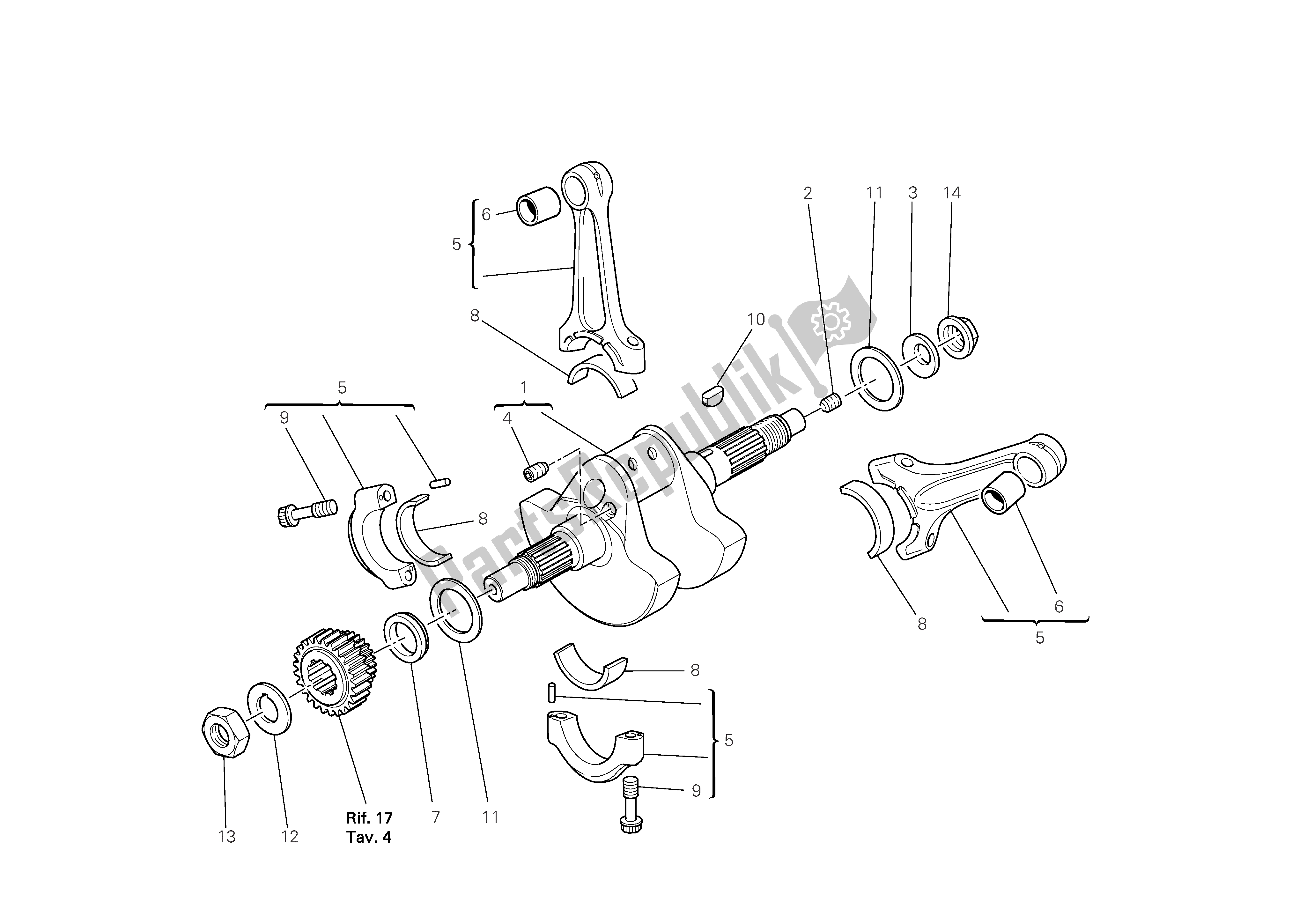 Alle onderdelen voor de Drijfstangen van de Ducati Monster S4 RS 1000 2006