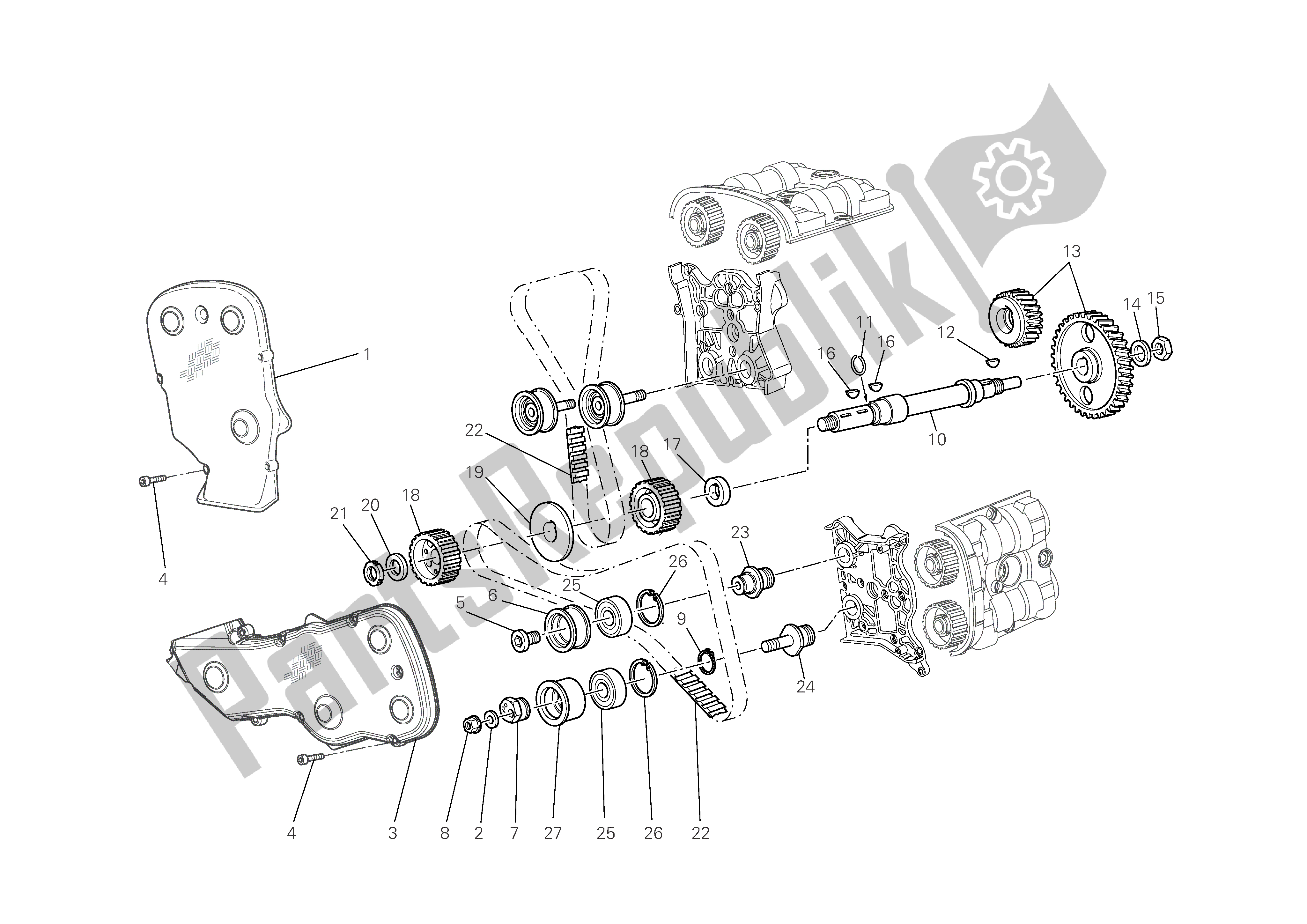 Todas las partes para Sistema De Cronometraje de Ducati Monster S4 RS 1000 2006