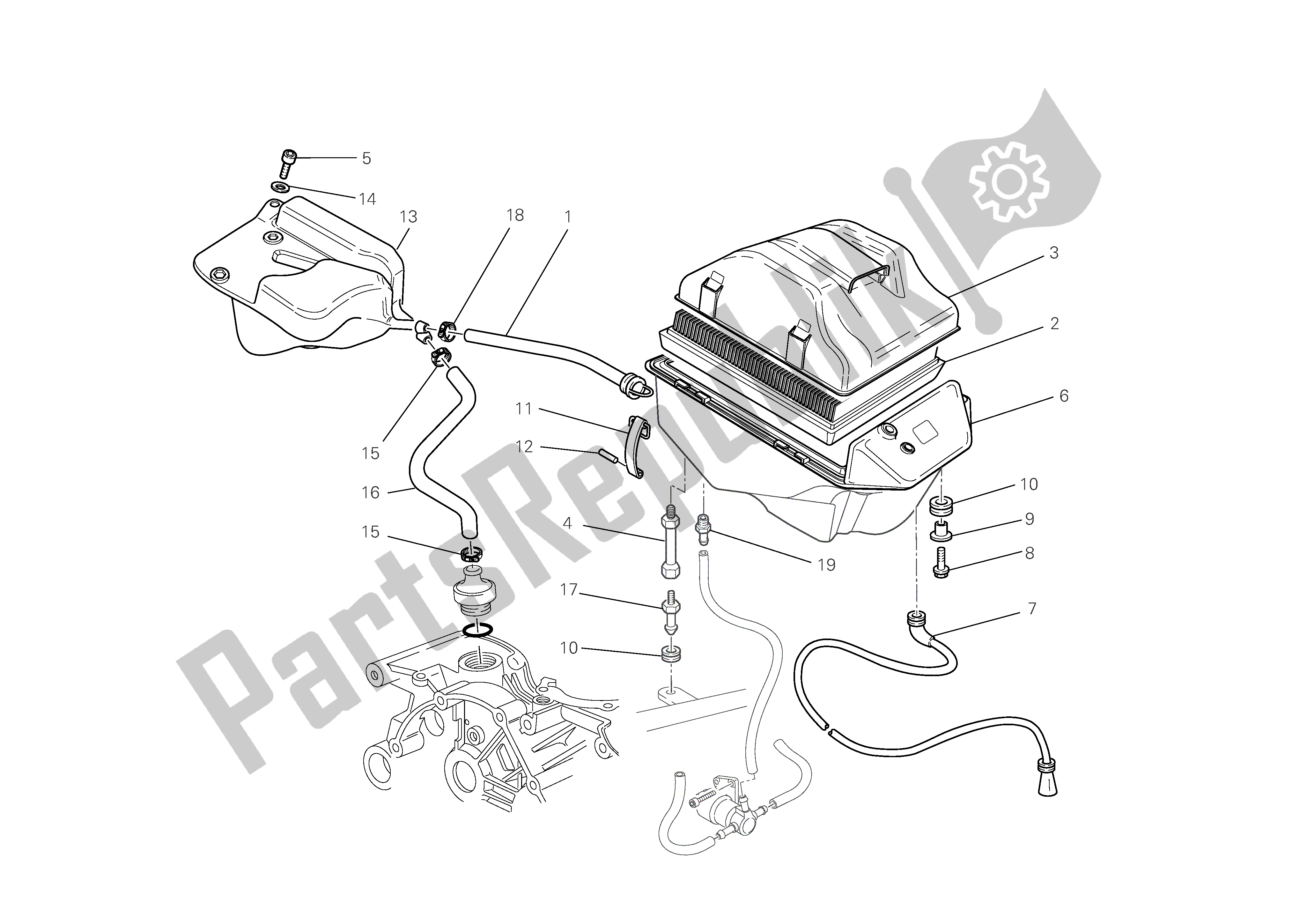 Tutte le parti per il Presa D'aria - Sfiato Olio del Ducati Monster S4 RS 1000 2006