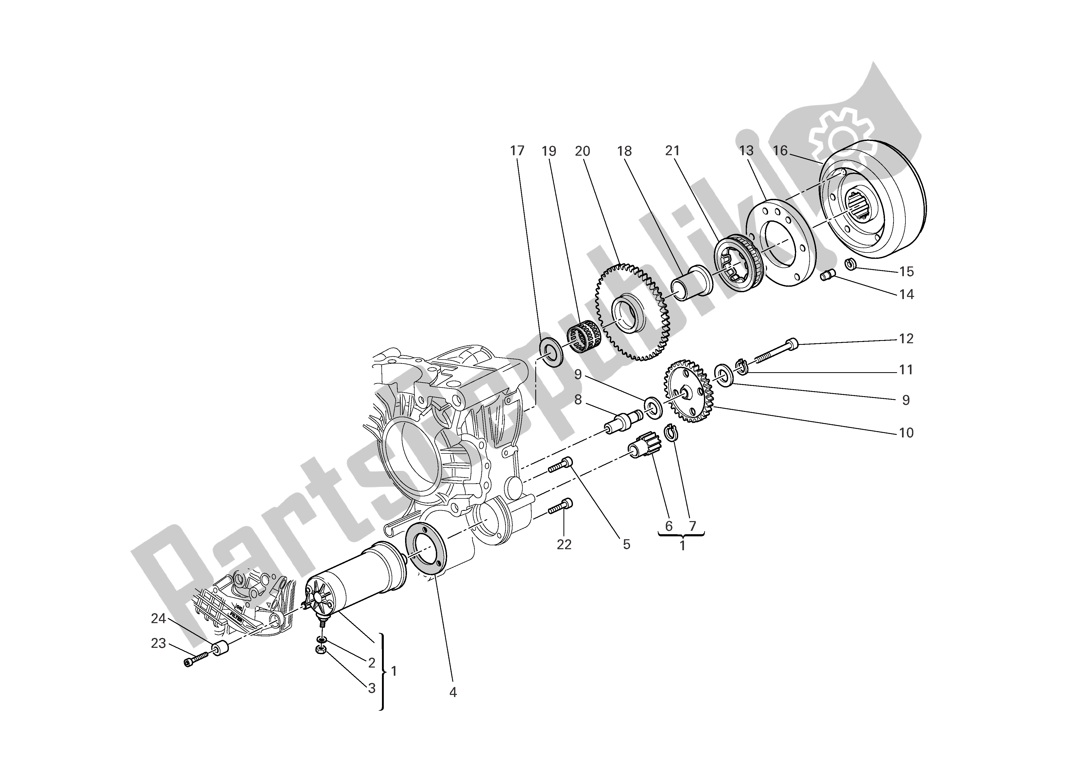 All parts for the Electric Starting And Ignition of the Ducati Multistrada 1000 2005