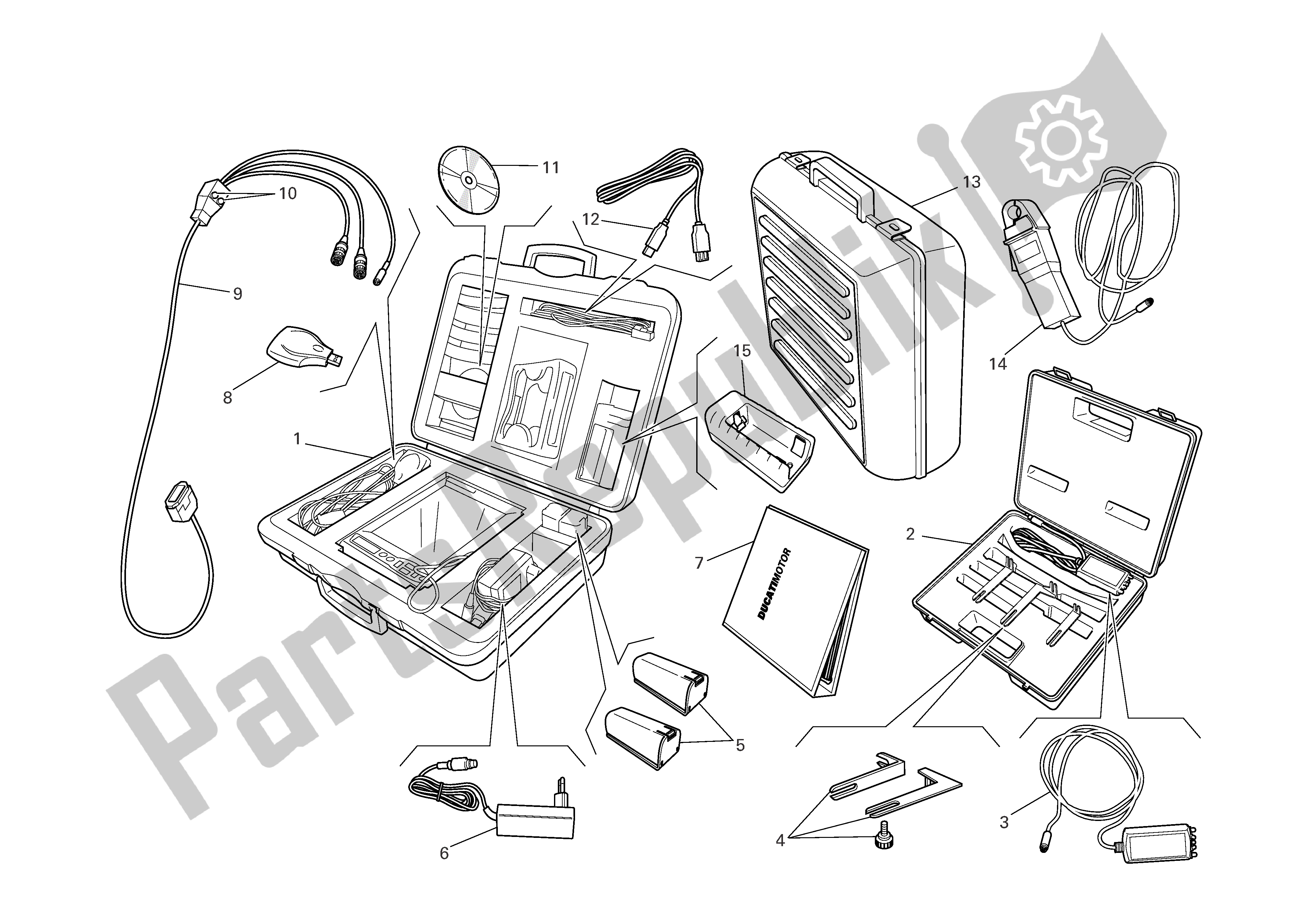 Alle onderdelen voor de Dds Tester van de Ducati Multistrada 620 2006