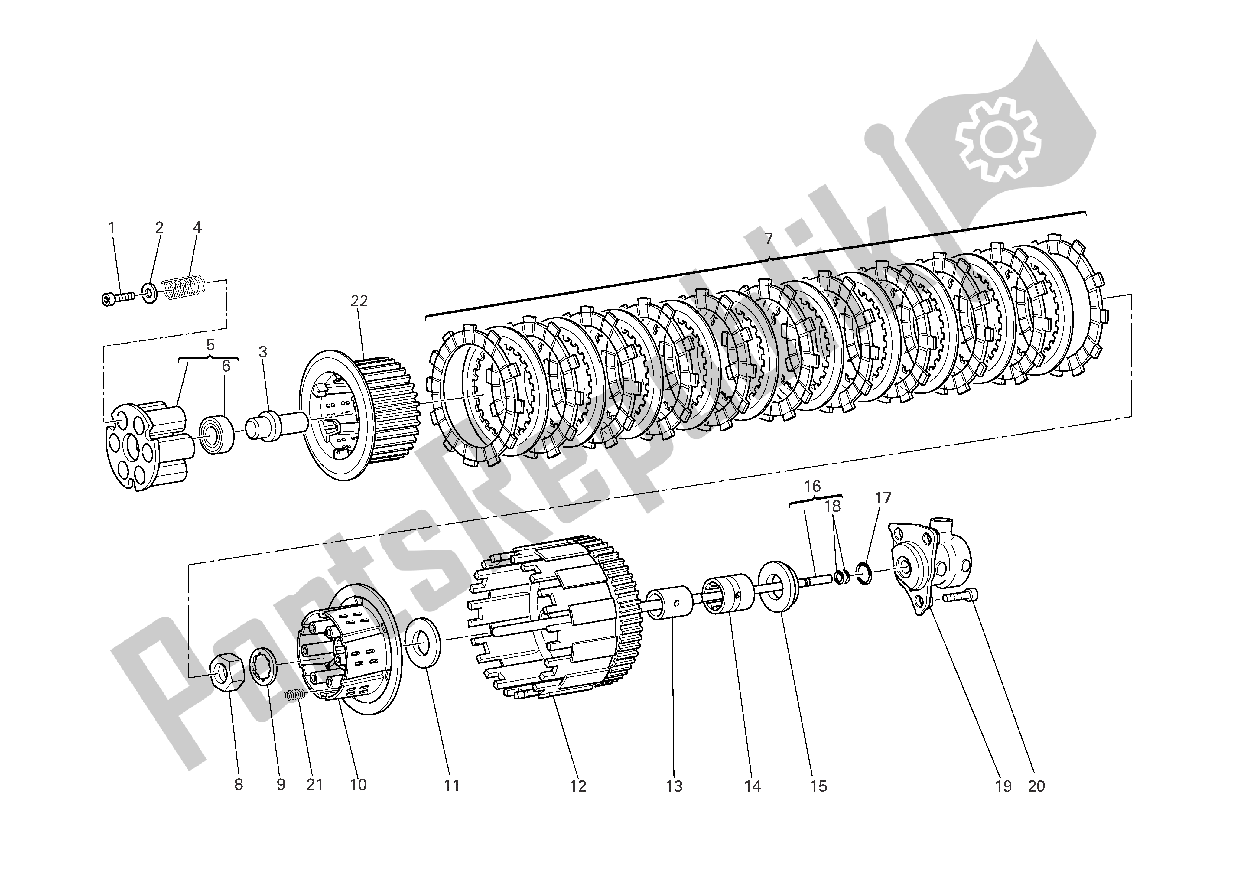 Todas las partes para Embrague de Ducati Multistrada 620 2006