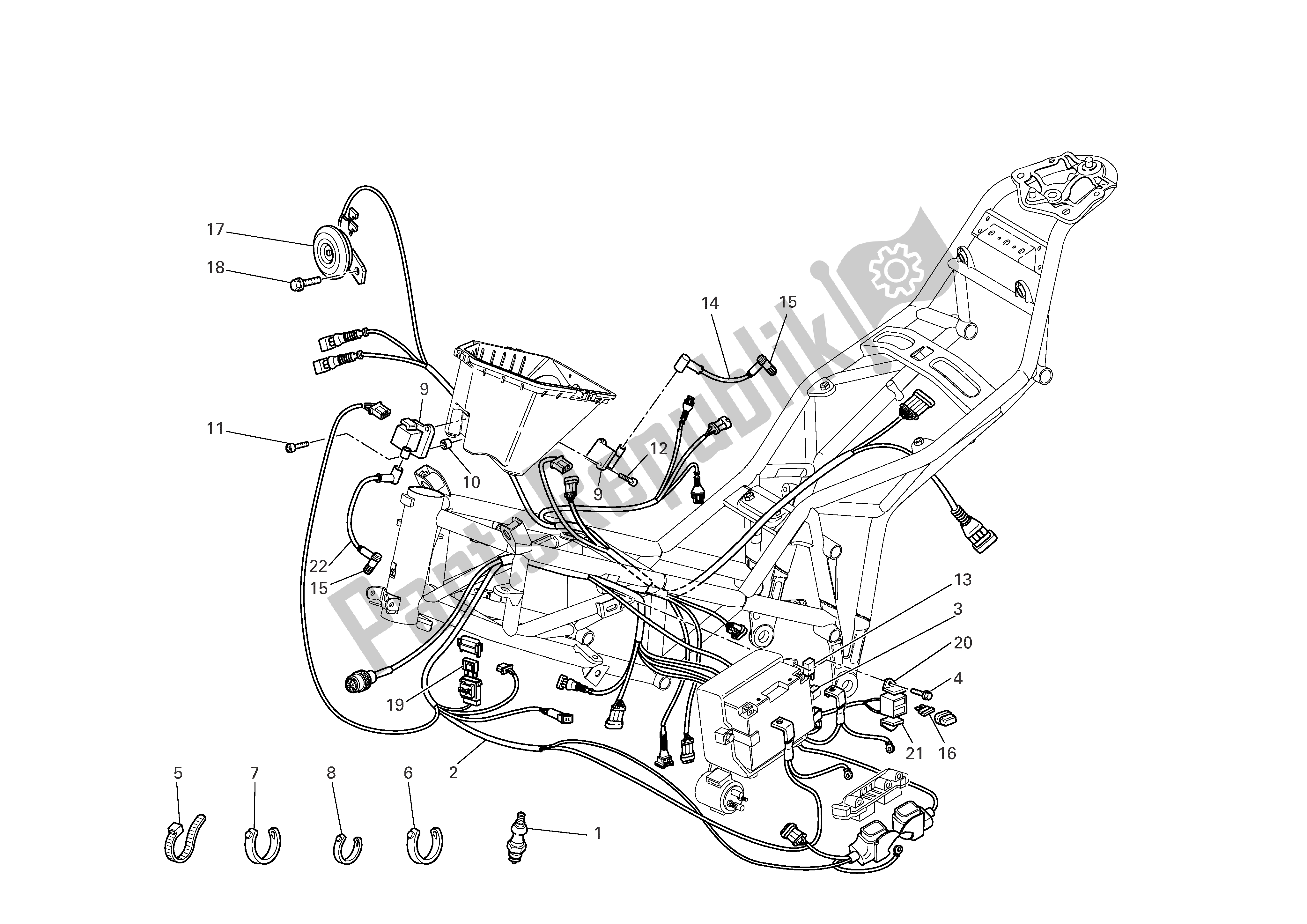 All parts for the Electrical System of the Ducati Multistrada 620 2006