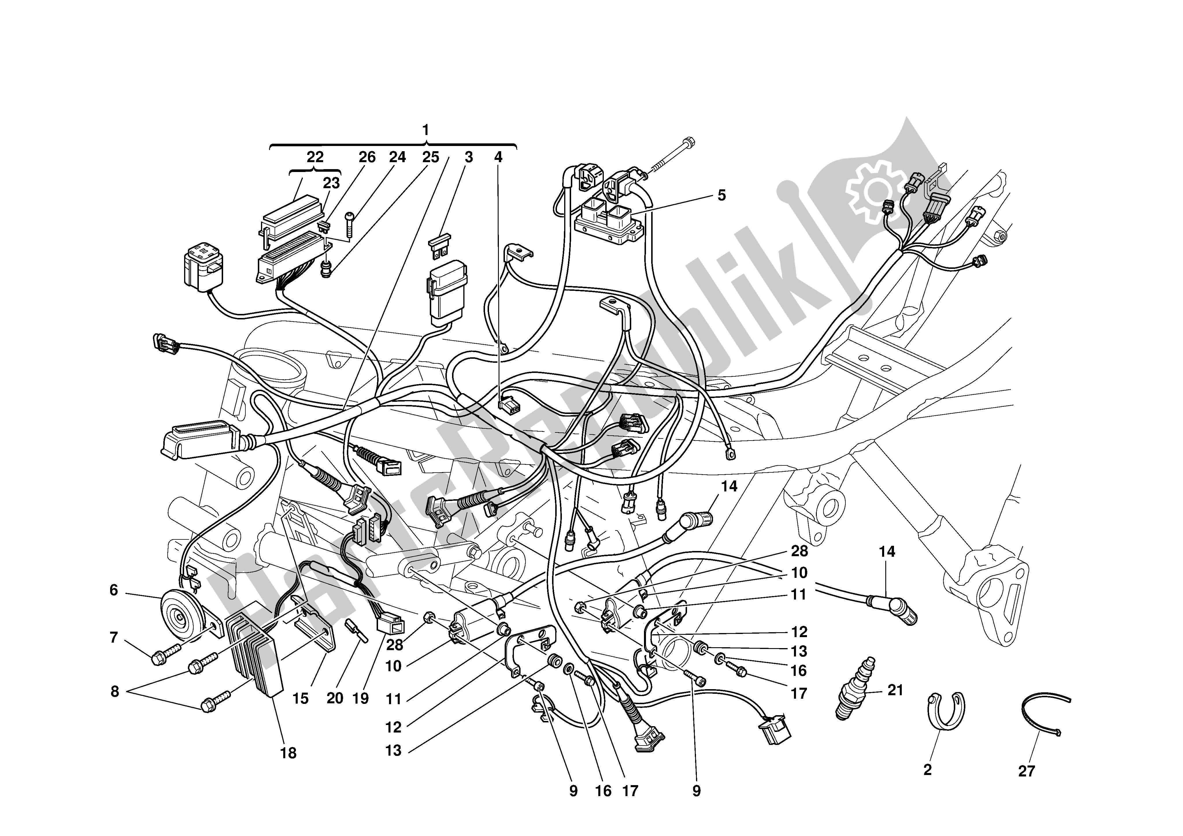 Todas las partes para Sistema Electrico de Ducati Supersport 620 2002