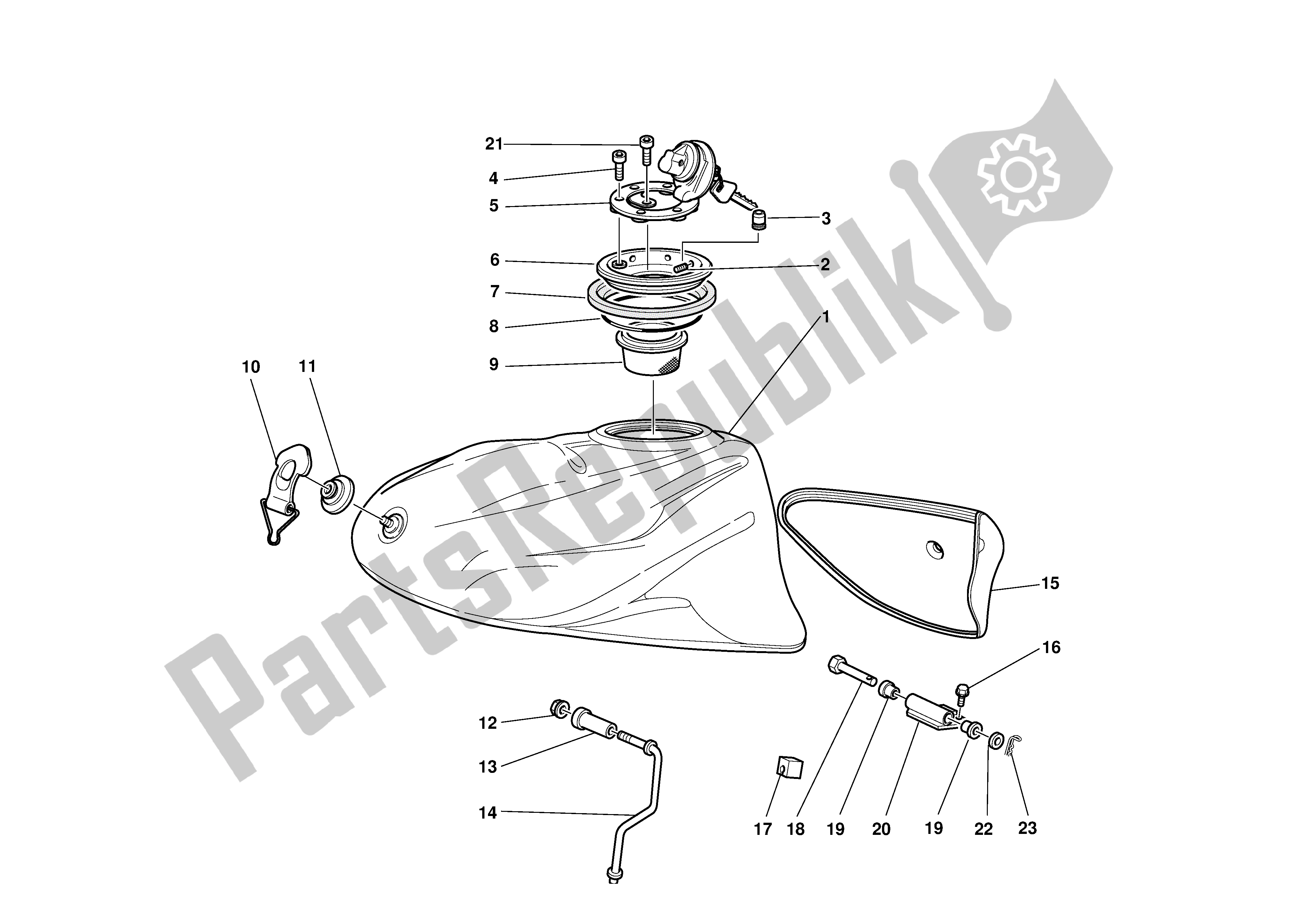 Tutte le parti per il Serbatoio Di Carburante del Ducati Supersport 620 2002