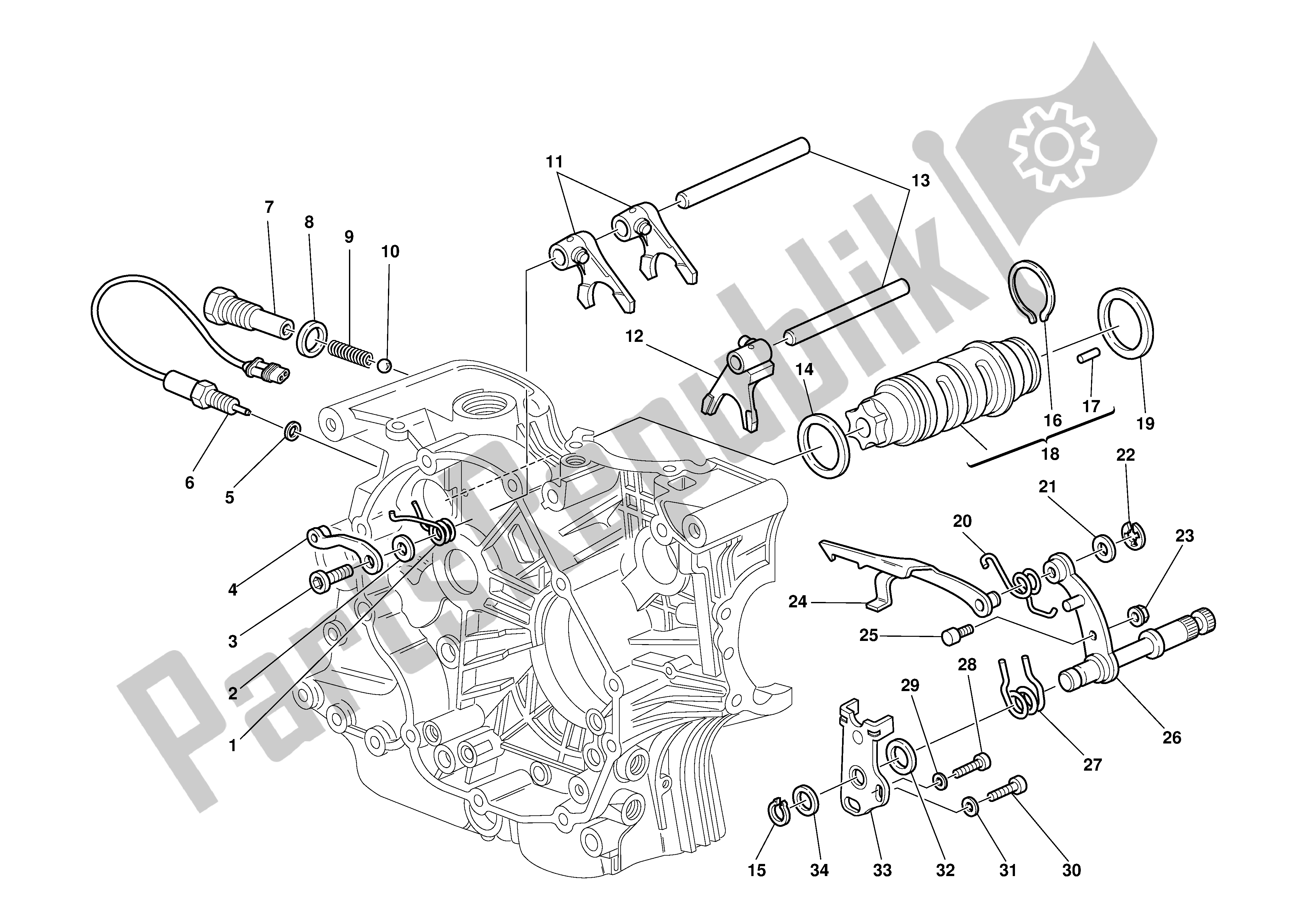 Todas las partes para Cambio De Marcha de Ducati Supersport 620 2002