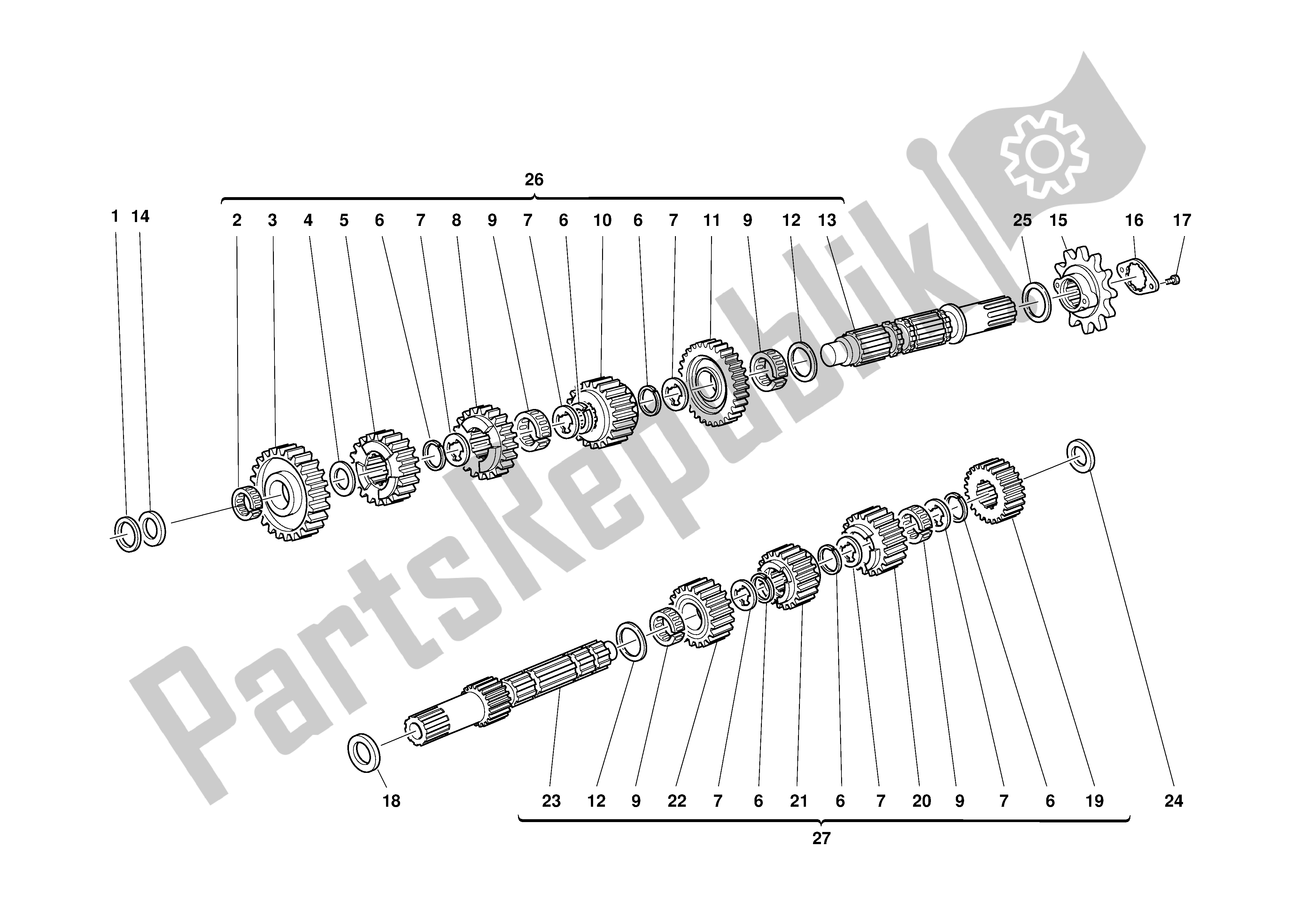 Tutte le parti per il Riduttore del Ducati Supersport 620 2002