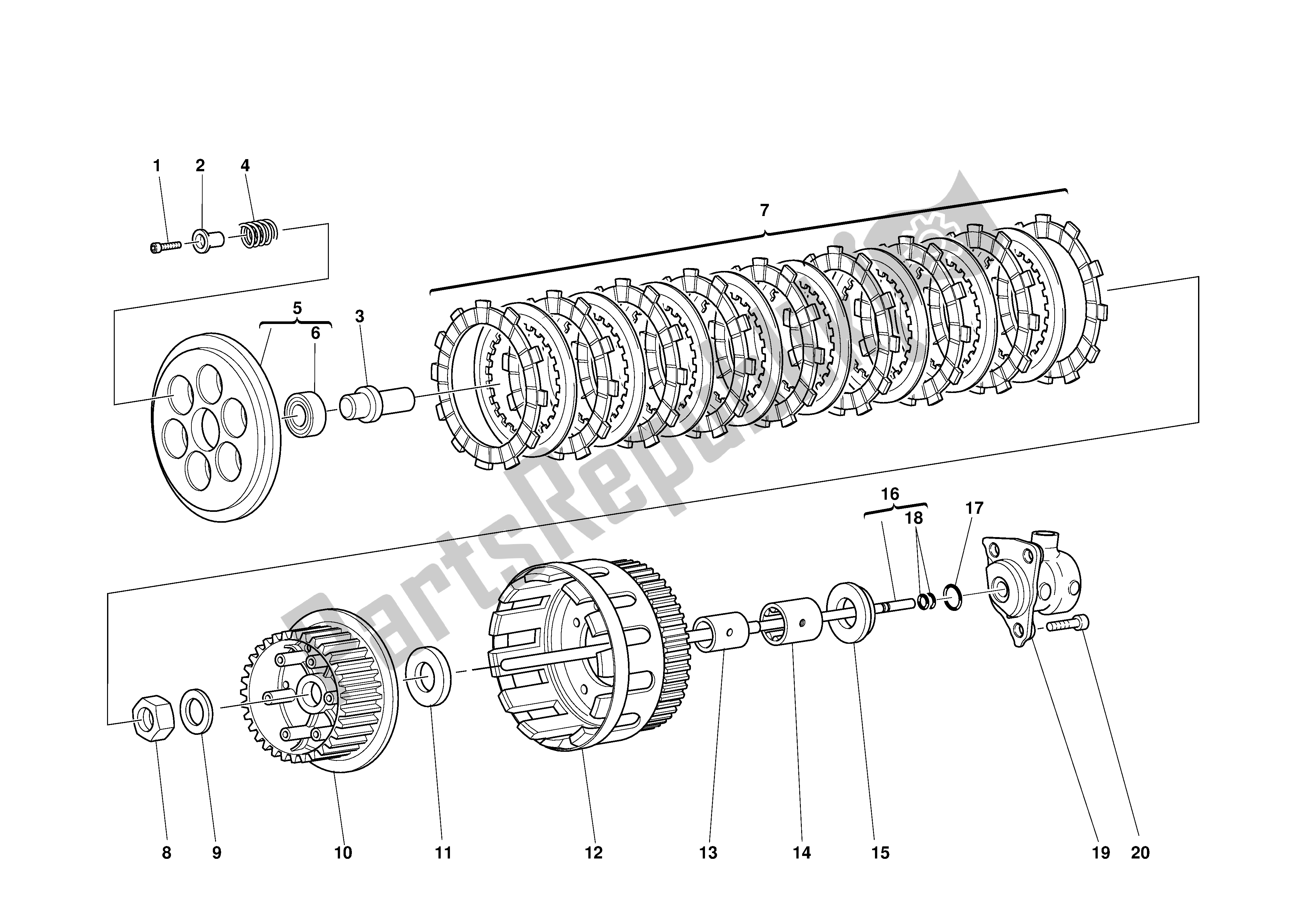 Todas las partes para Embrague de Ducati Supersport 620 2002