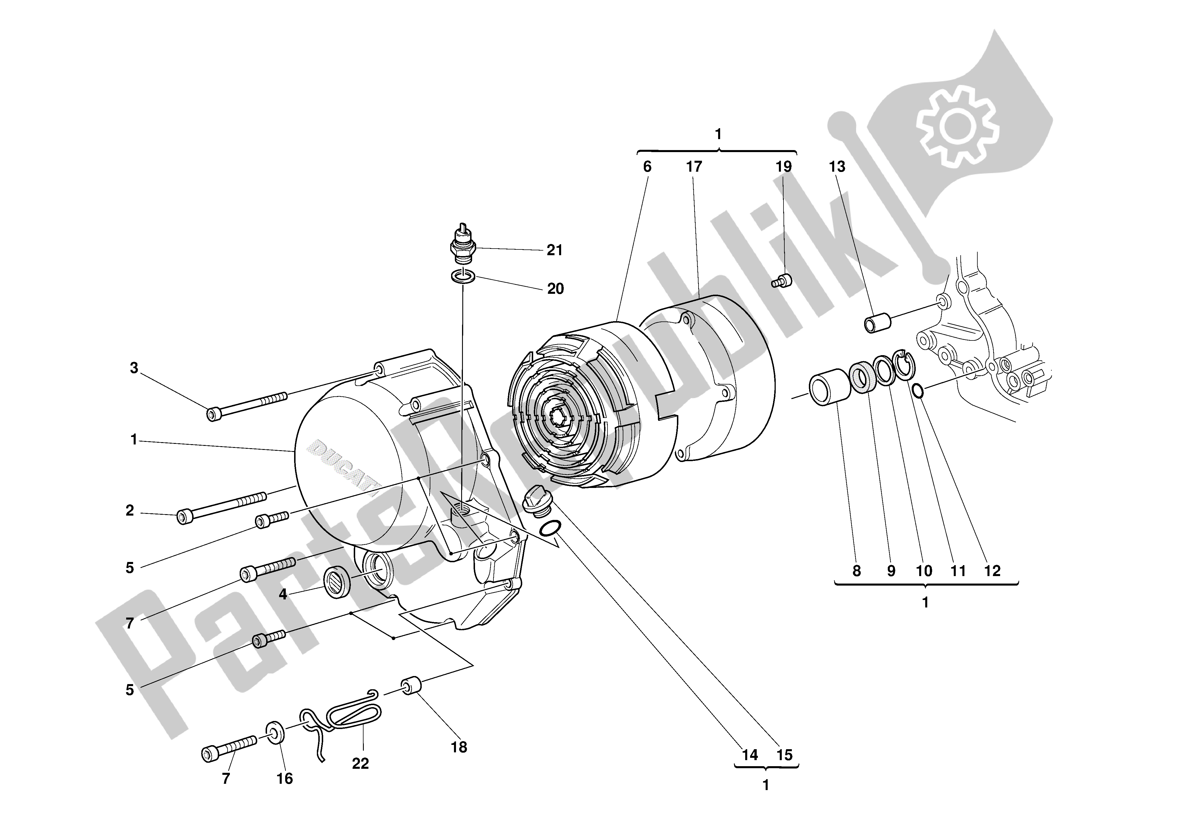 Todas las partes para Tapa Del Embrague de Ducati Supersport 620 2002