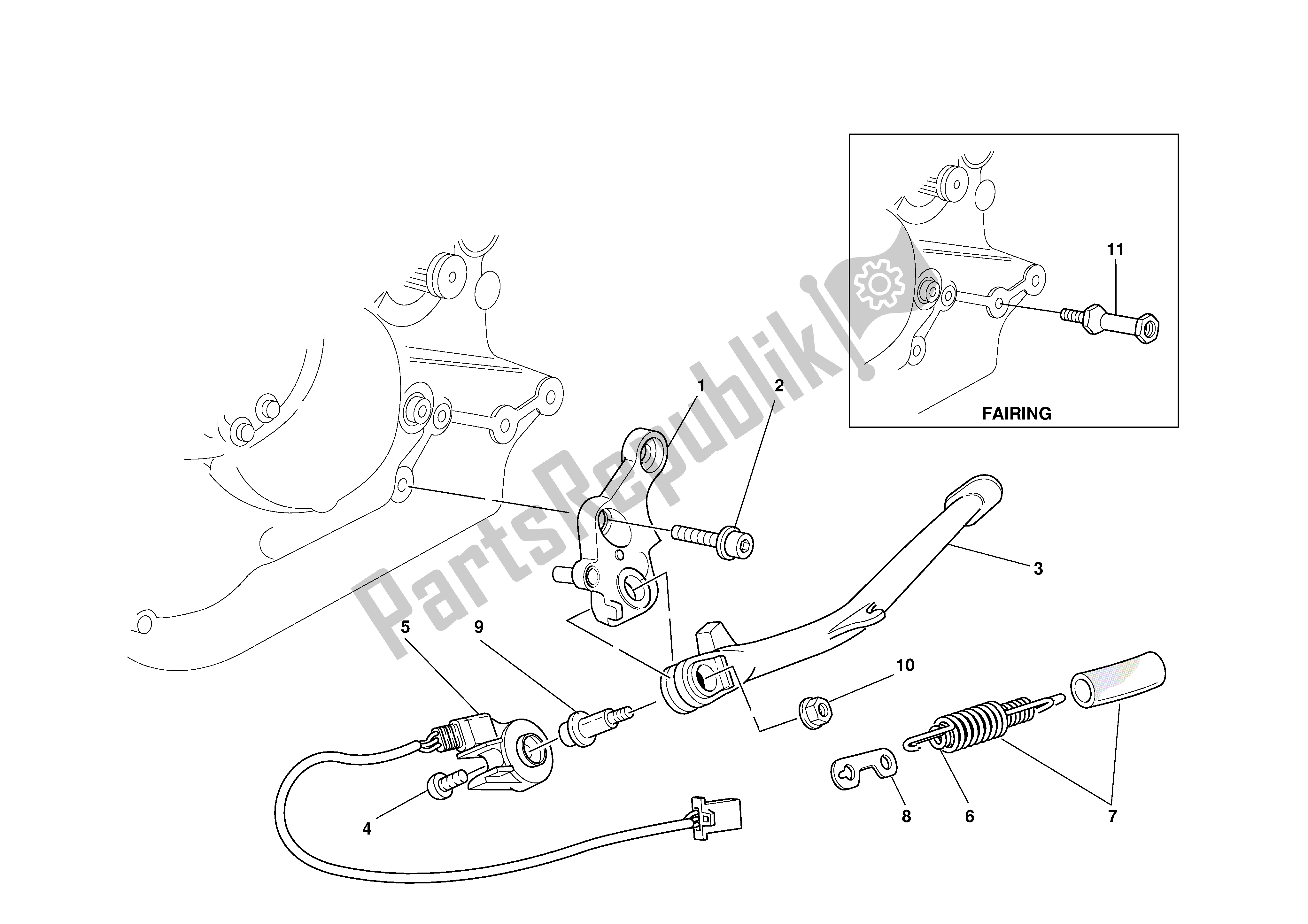 Tutte le parti per il Stand del Ducati Supersport 620 2002