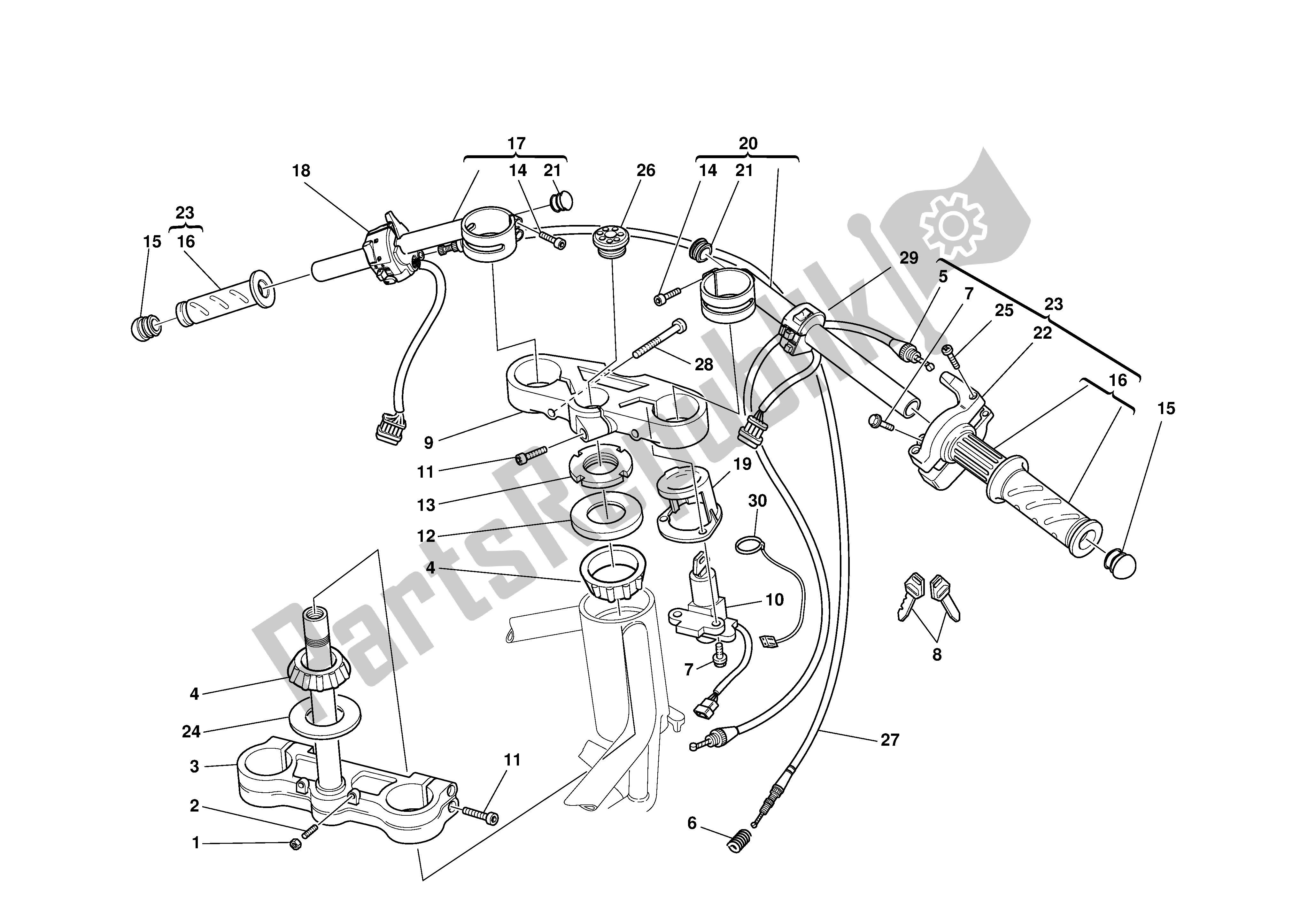 Todas las partes para Manillar Y Controles de Ducati Supersport 620 2002