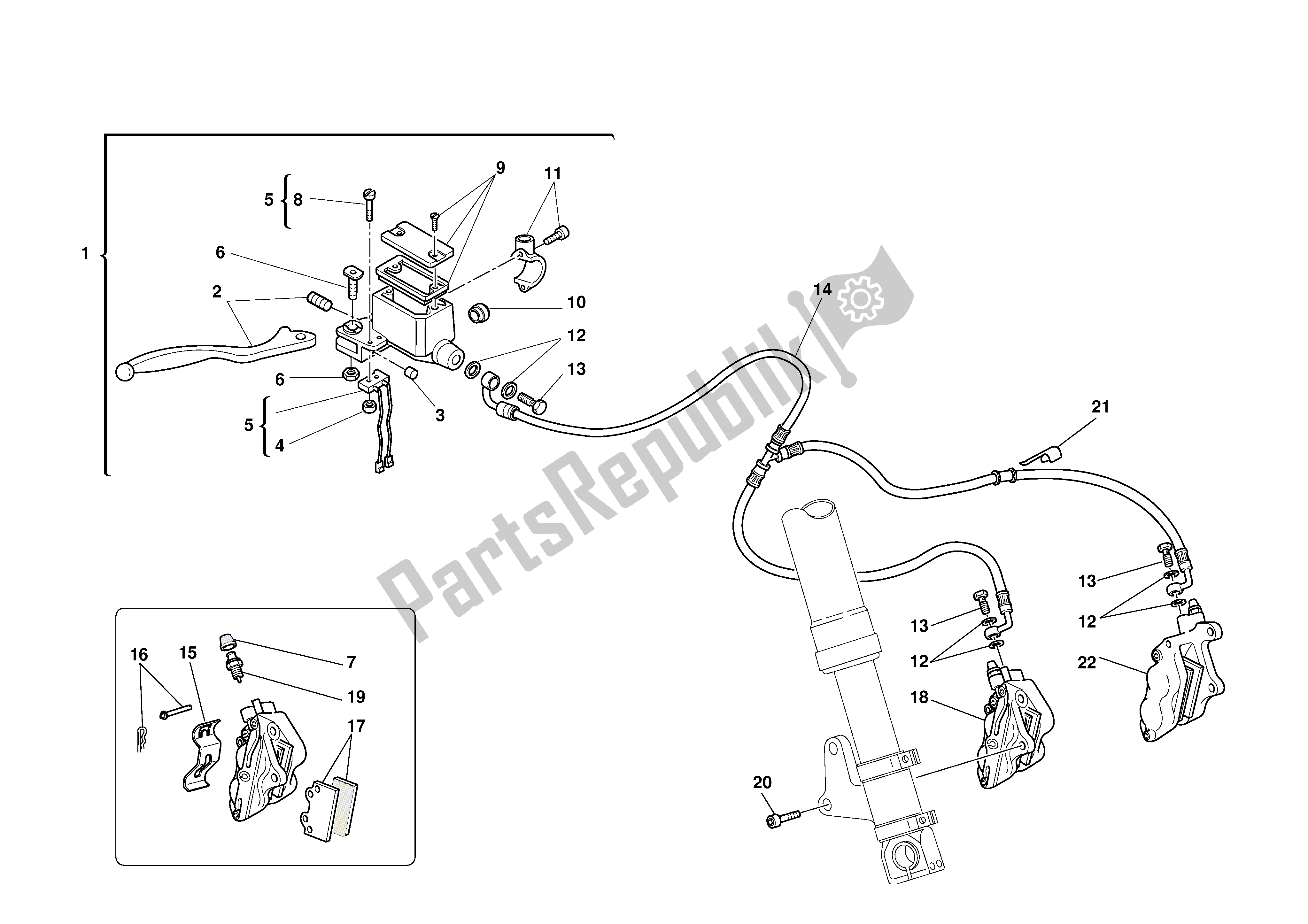 Todas las partes para Freno Frontal de Ducati Supersport 620 2002