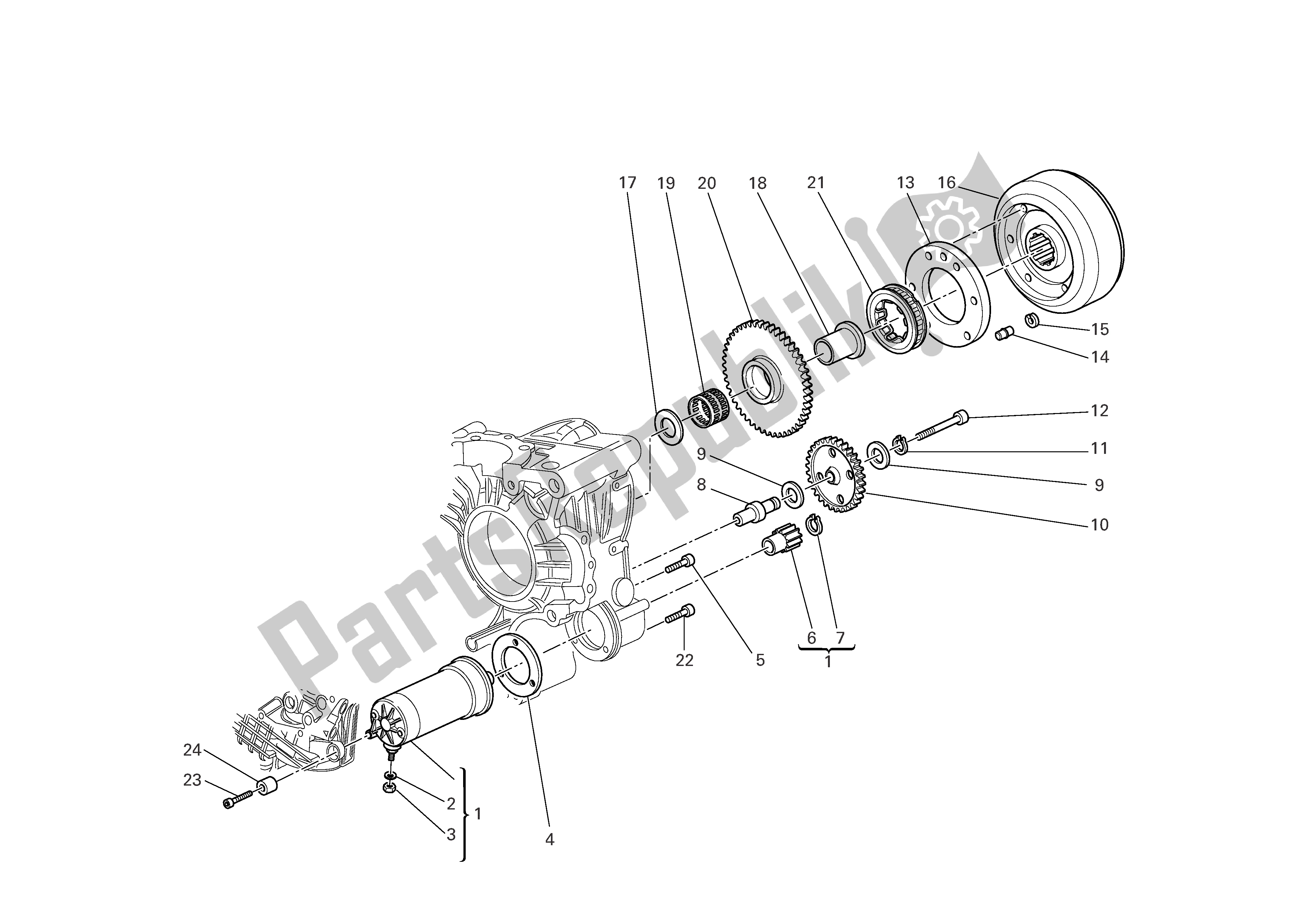 Tutte le parti per il Avviamento E Accensione Elettrici del Ducati Sportclassic 1000 2007