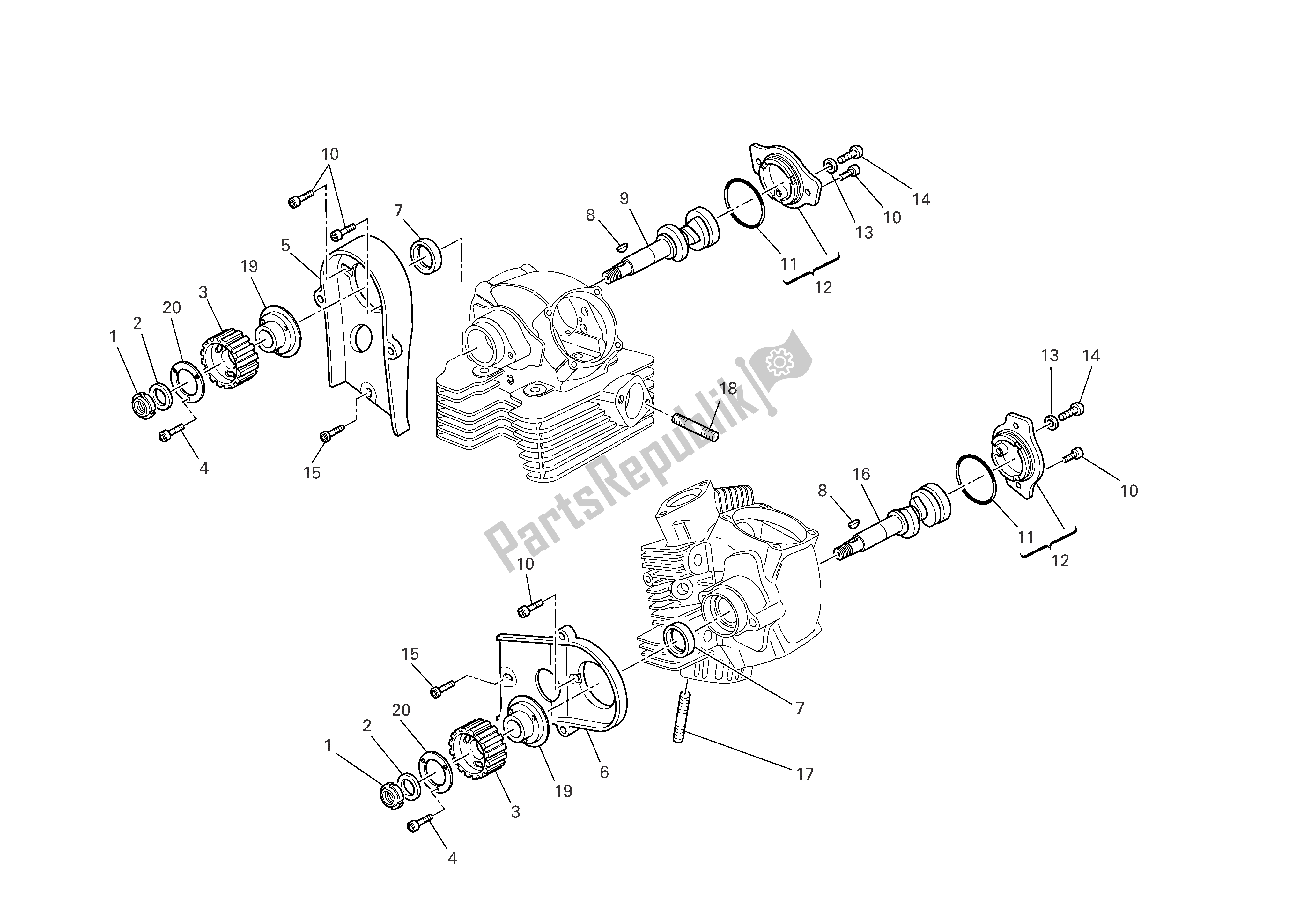 Todas las partes para Culata: Sistema De Tiempo de Ducati Sportclassic 1000 2007