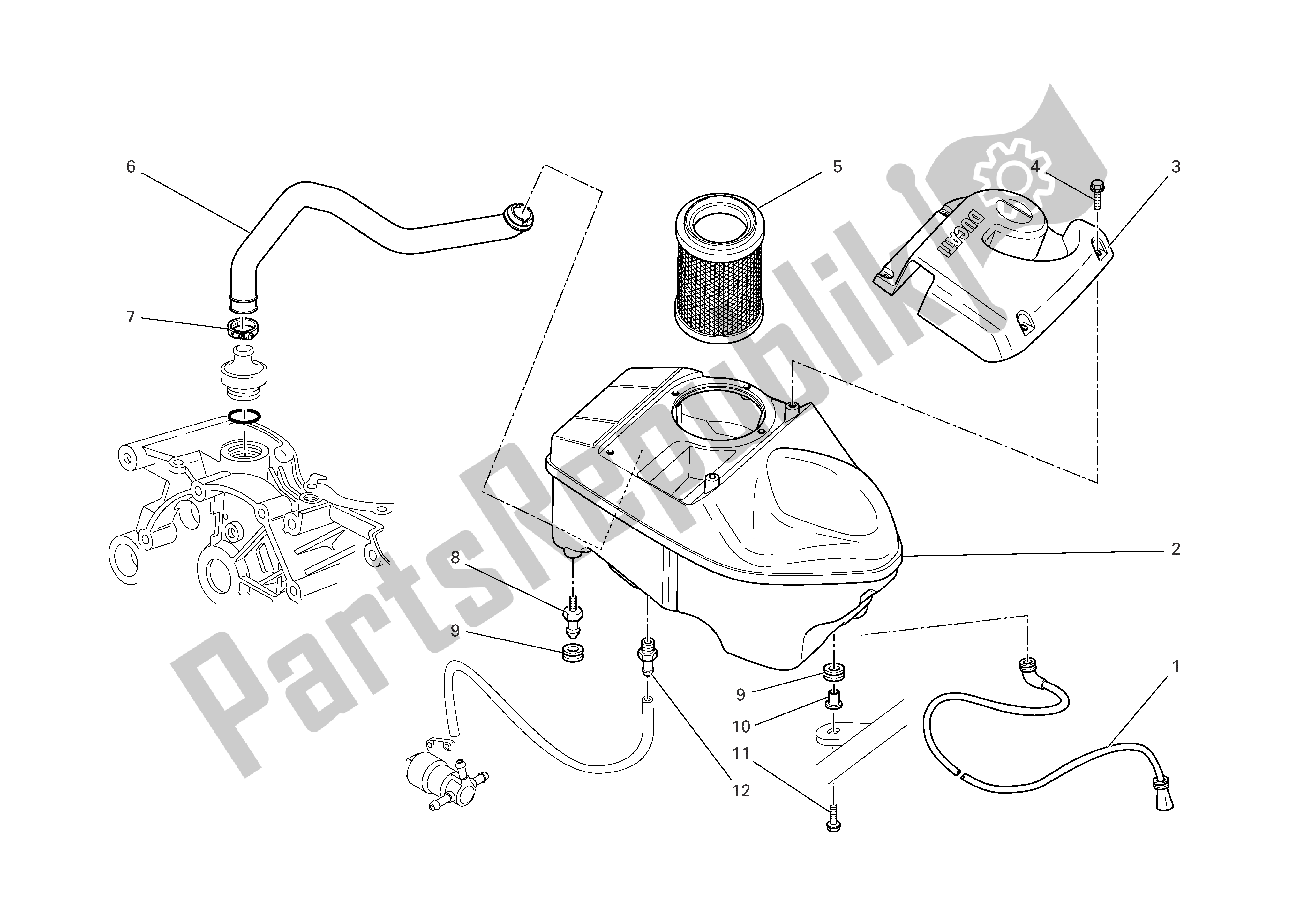 Todas las partes para Toma De Aire - Respiradero De Aceite de Ducati Sportclassic 1000 2007