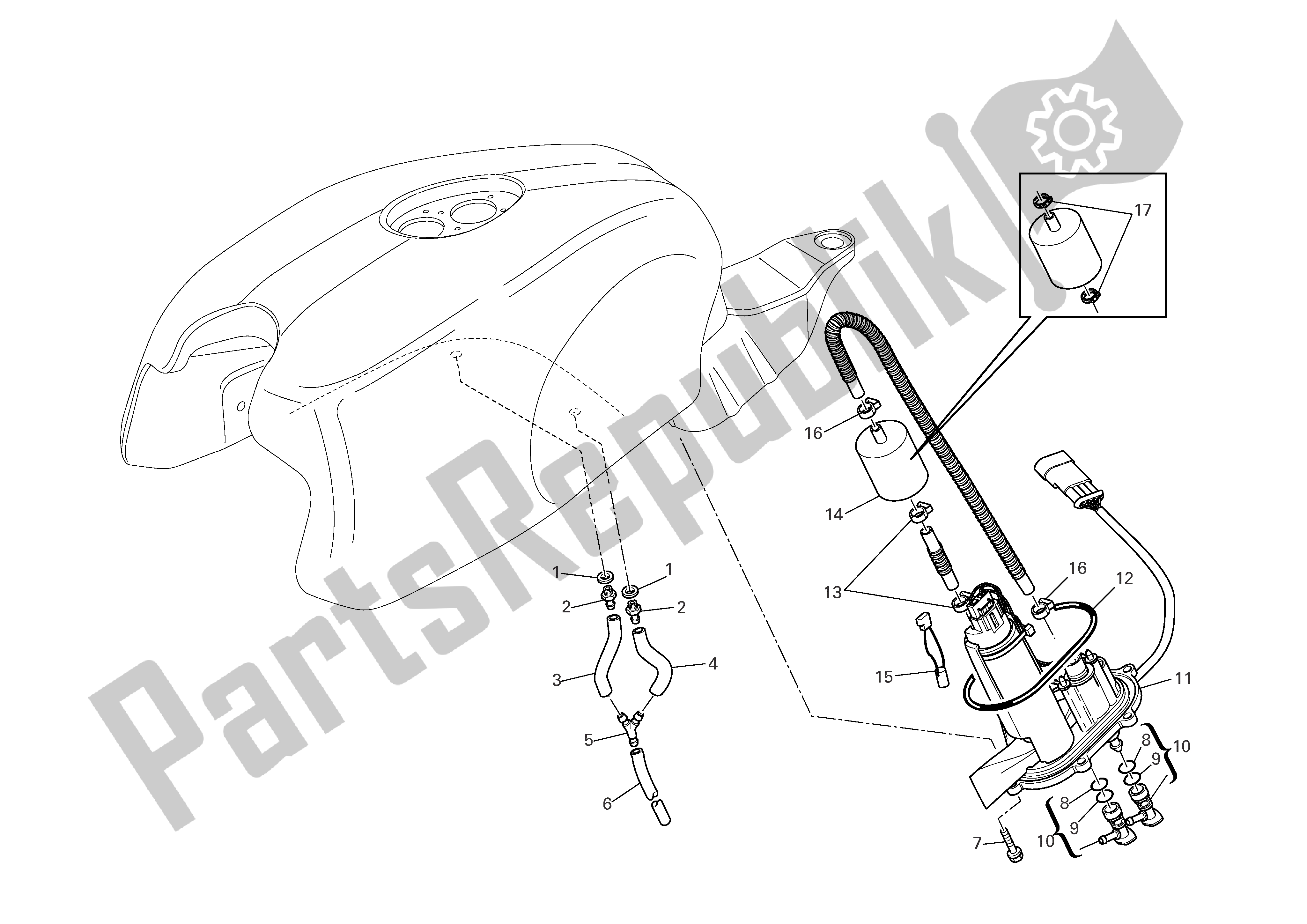 Todas las partes para Sistema De Combustible de Ducati Sportclassic 1000 2007