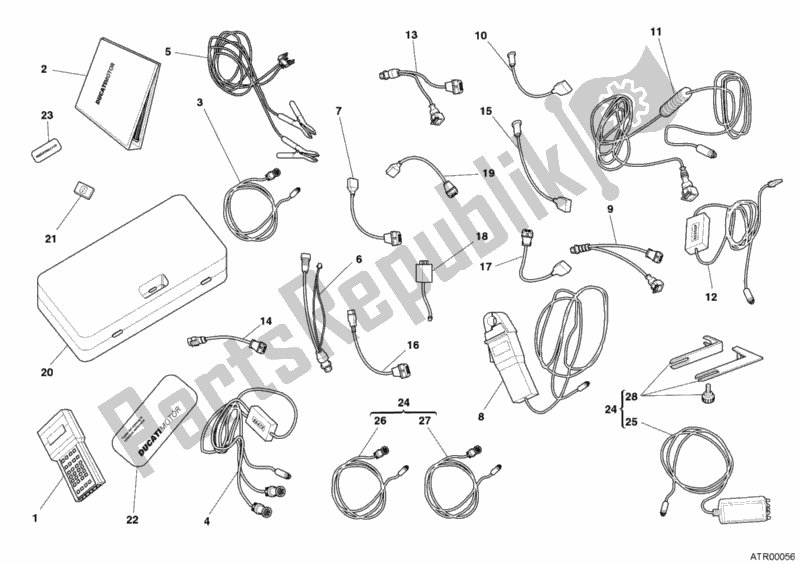 Alle onderdelen voor de Controleer Instrument Mathese van de Ducati Multistrada 1000 S USA 2005