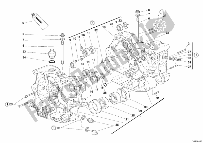 Tutte le parti per il Carter del Ducati Multistrada 1000 S USA 2005
