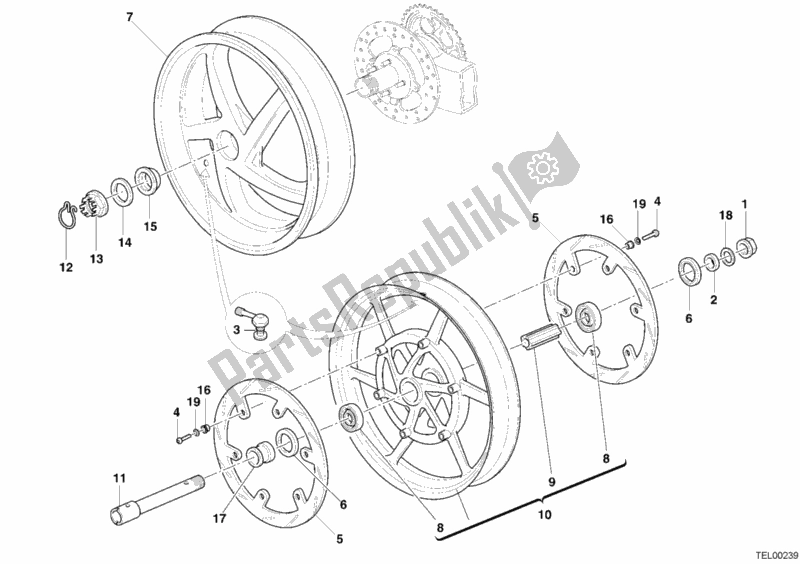 Todas las partes para Ruedas de Ducati Multistrada 1000 S USA 2005