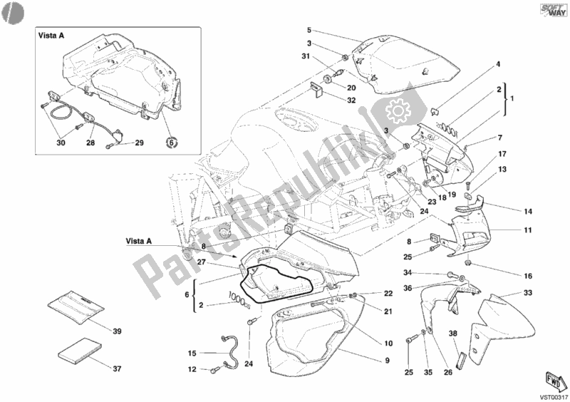 Tutte le parti per il Carenatura del Ducati Multistrada 1000 2003